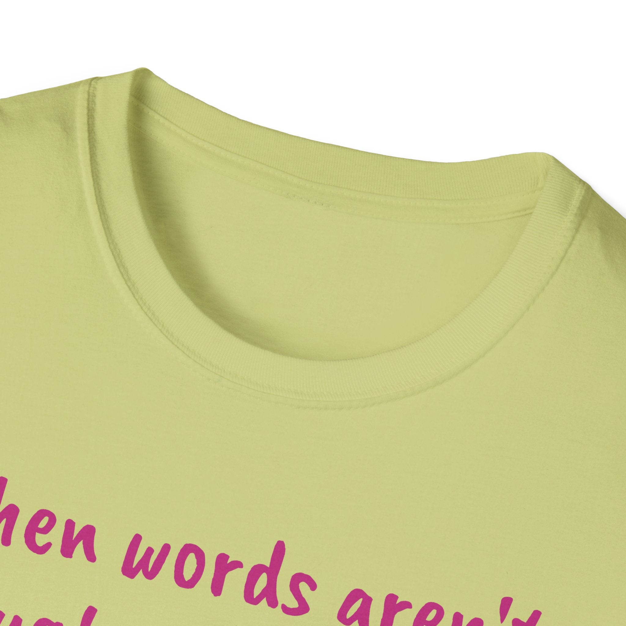 When Words Aren’t Enough, Give Flowers Unicorn Unisex Softstyle T-Shirt