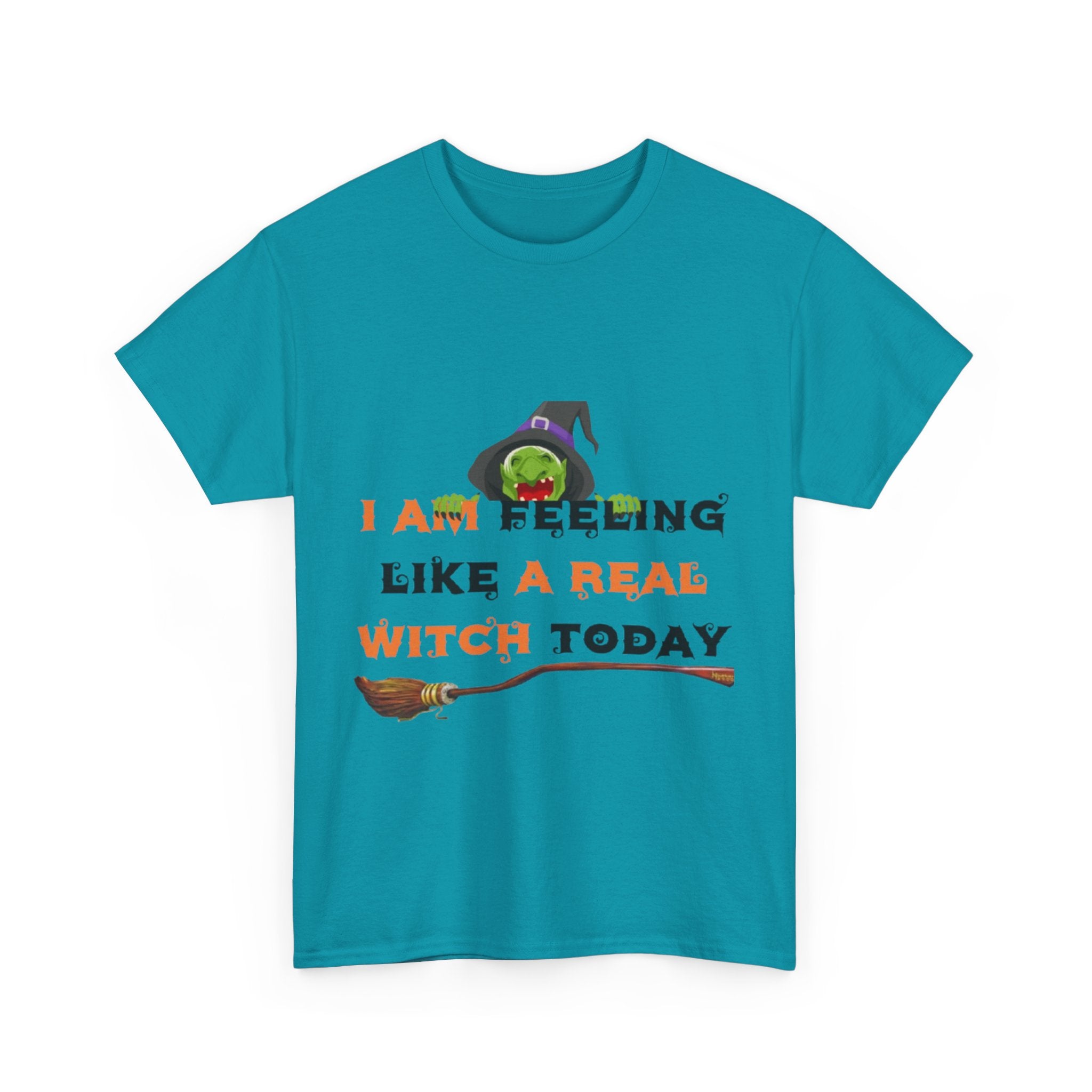 I Am Feeling Like A Real Witch Today Unisex Heavy Cotton Short Sleeve T-Shirt