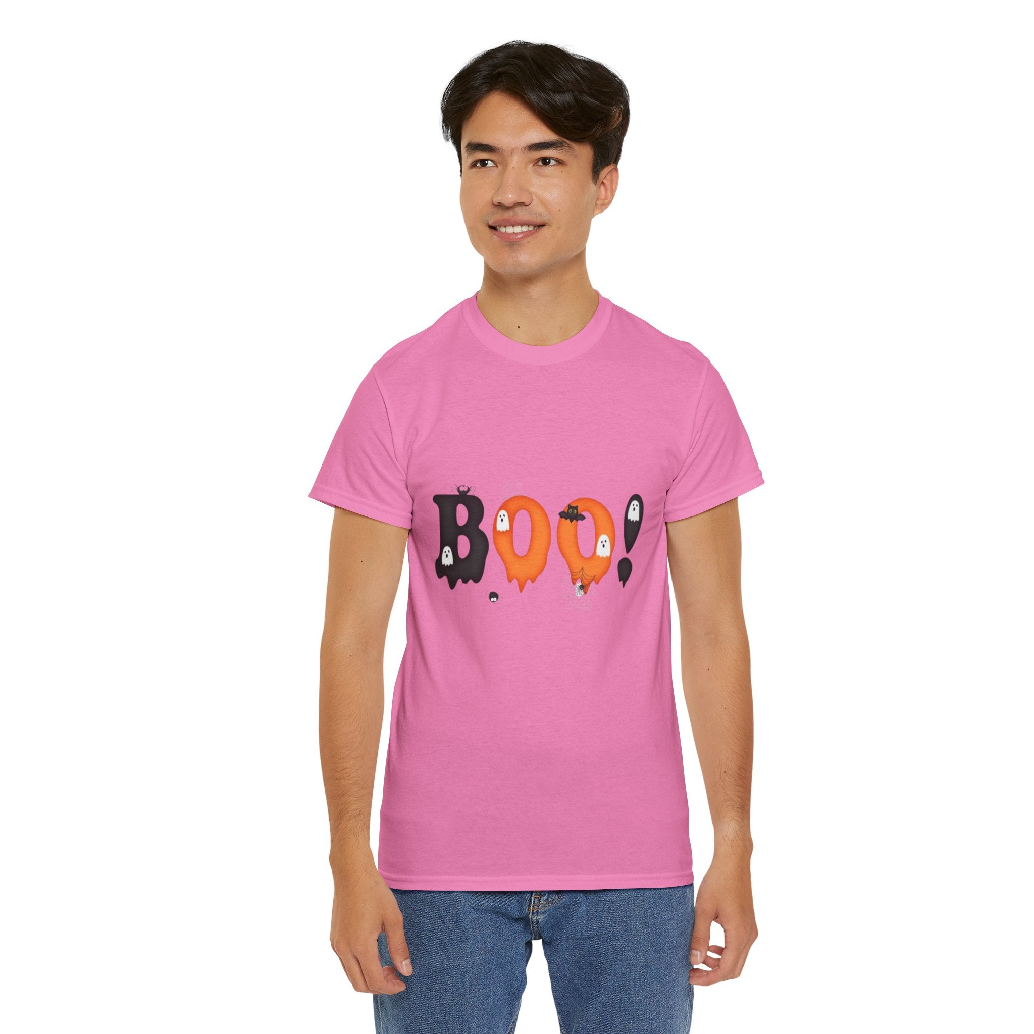 Halloween BOO! Unisex Short Sleeve Heavy Cotton T-Shirt