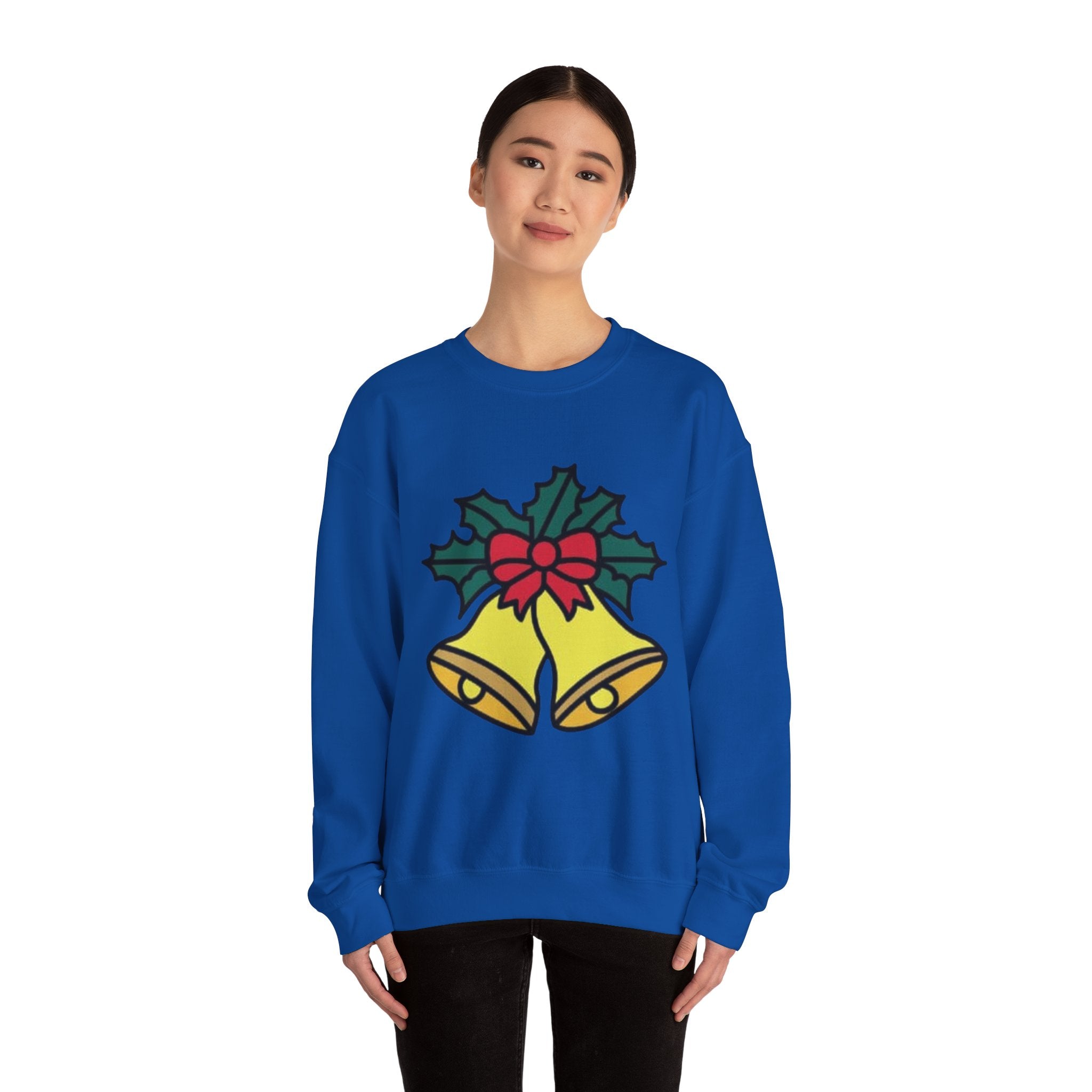 Festive Holiday Bells & Holly Unisex Heavy Blend™ Crewneck Sweatshirt