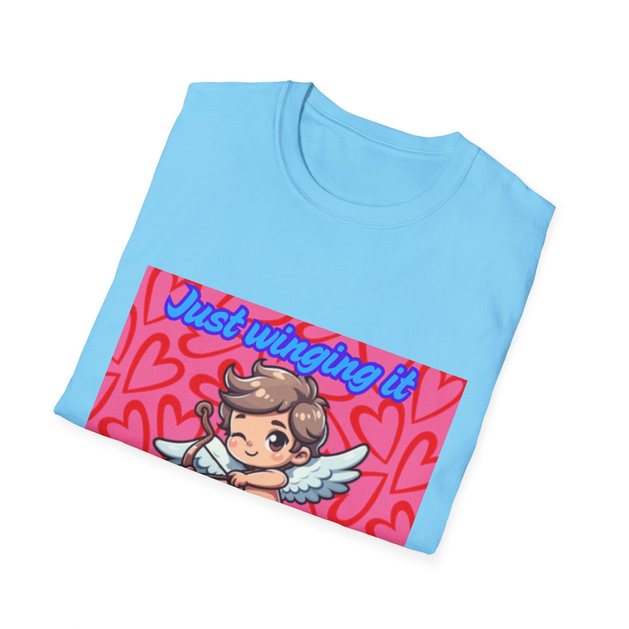 Just Winging It And Aiming For Love Unisex Softstyle T-Shirt
