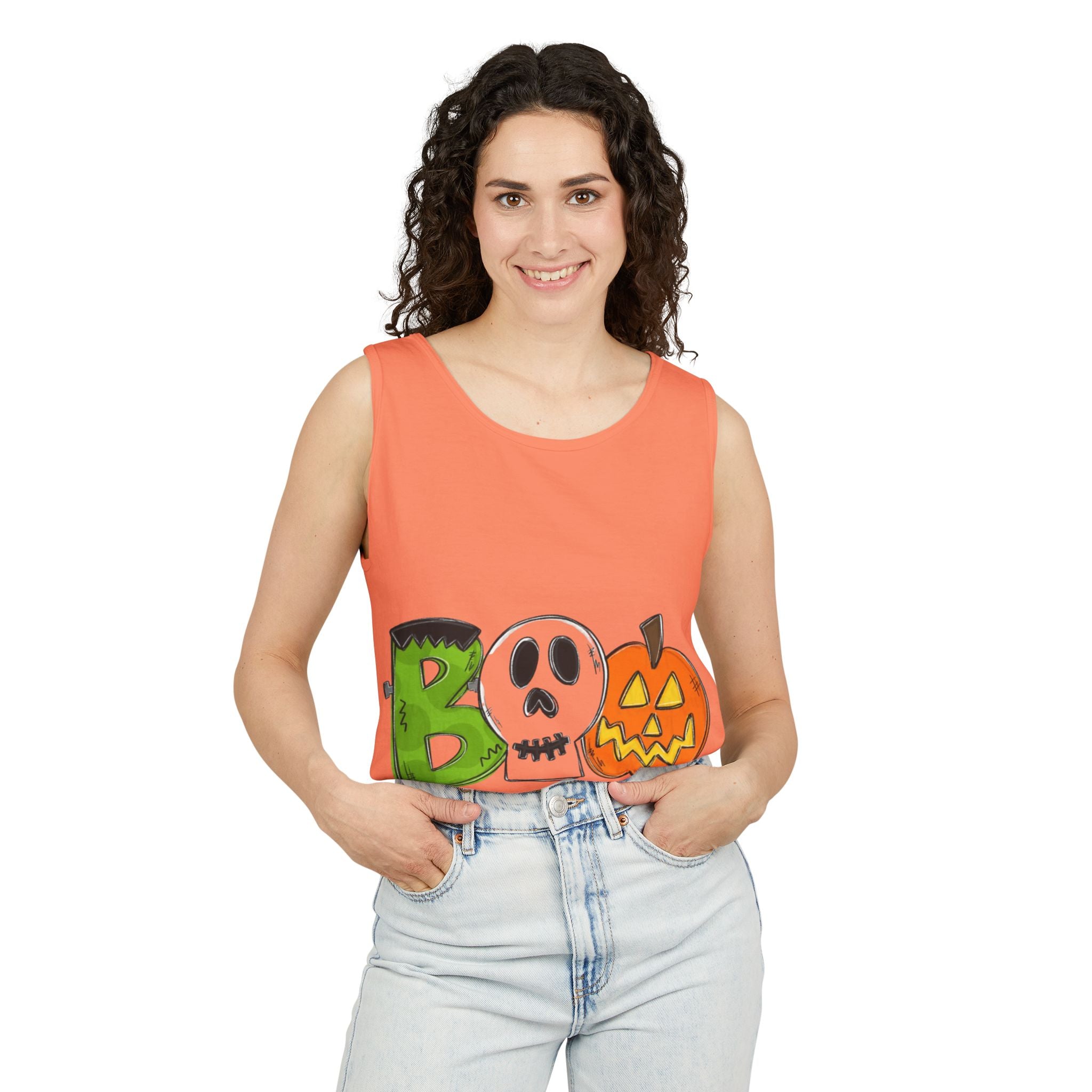 Halloween BOO Unisex Garment-Dyed Tank Top