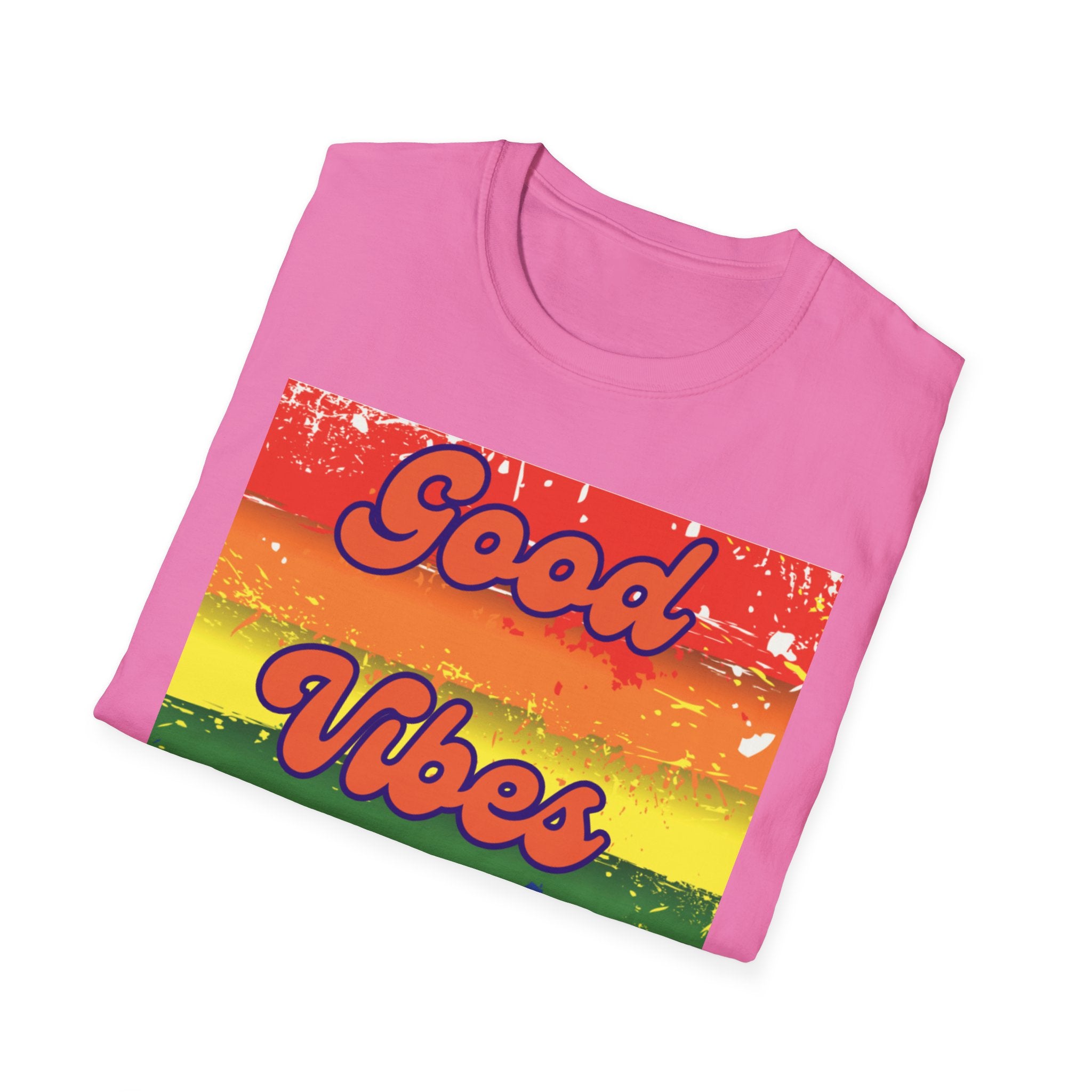 Good Vibes Only Orange Unisex Softstyle T-Shirt
