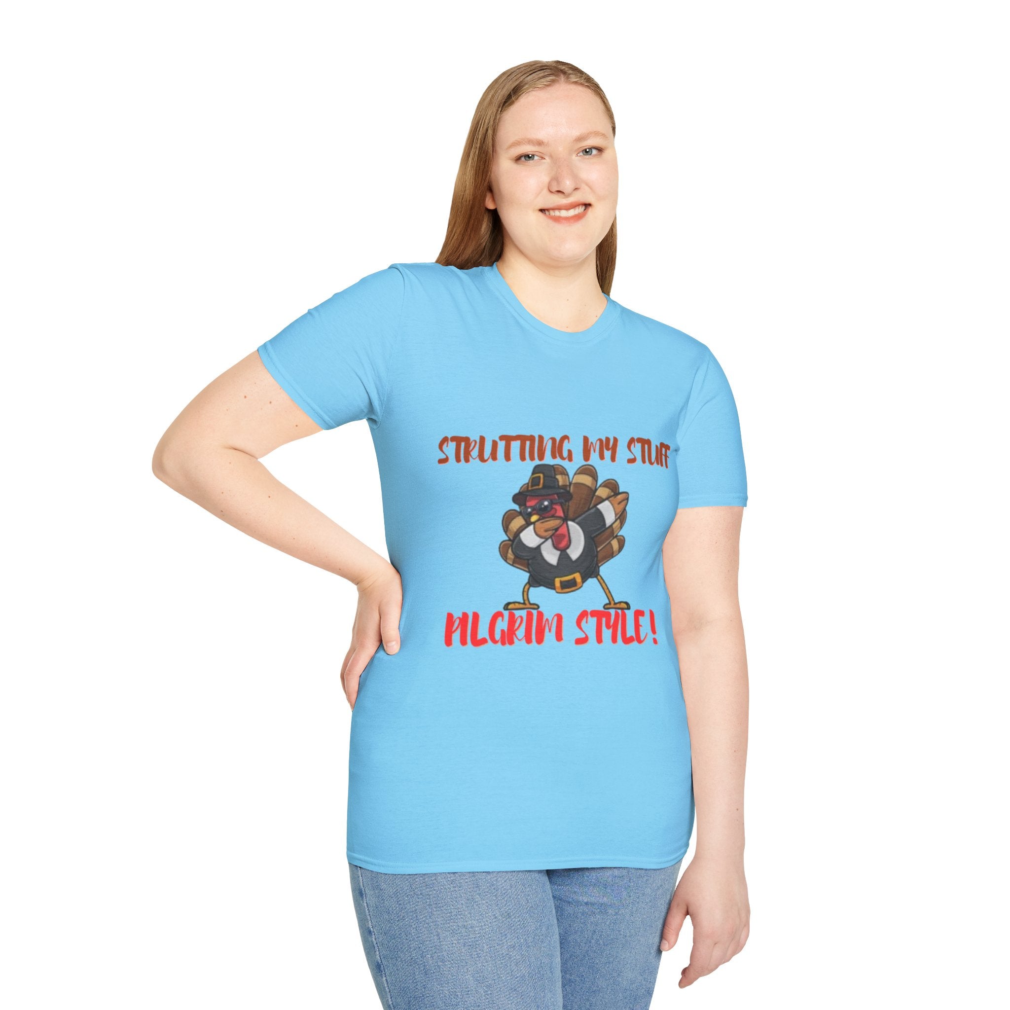 Strutting My Stuff Pilgrim Style Unisex Softstyle T-Shirt