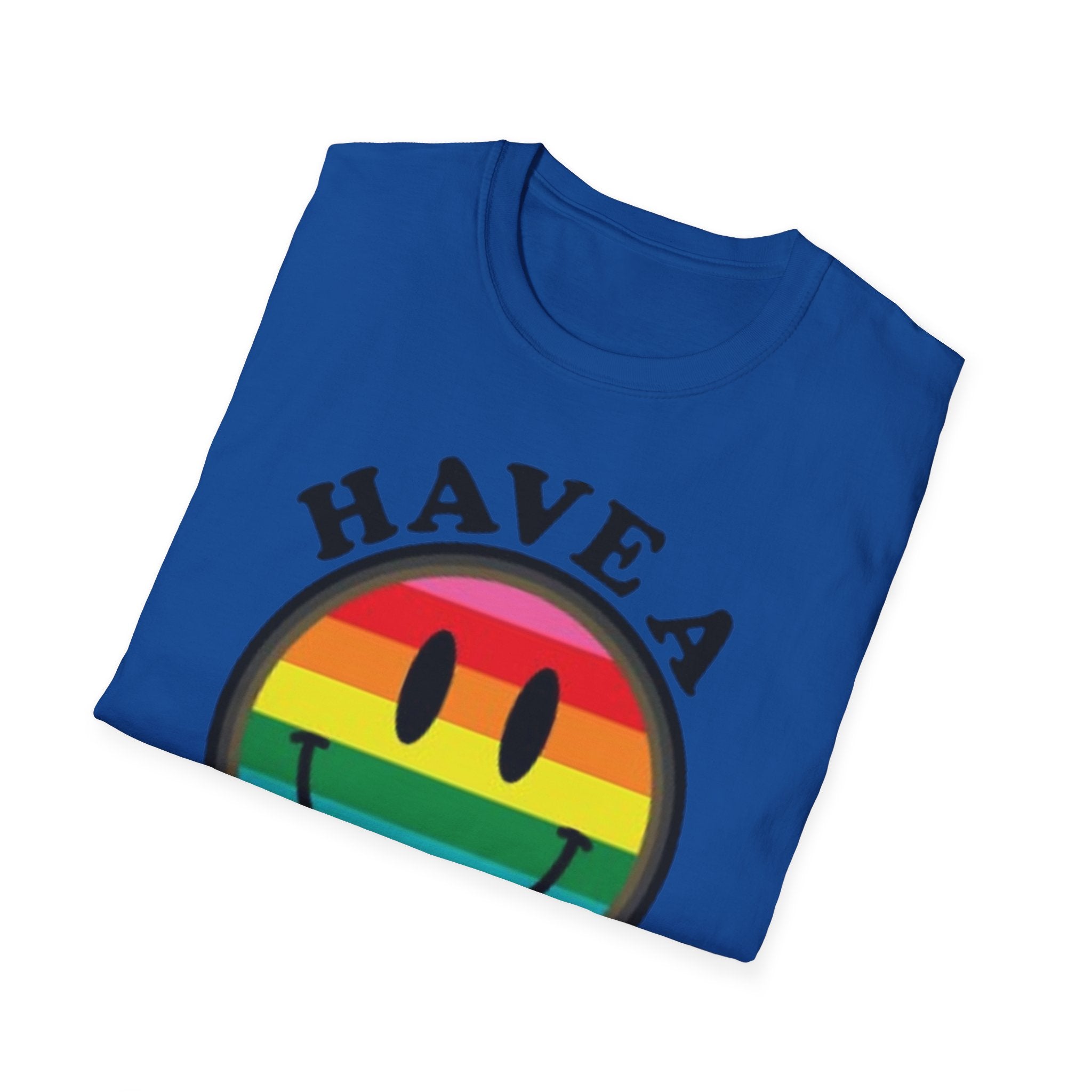 Have A Gay Day Rainbow Smile Unisex Softstyle T-Shirt
