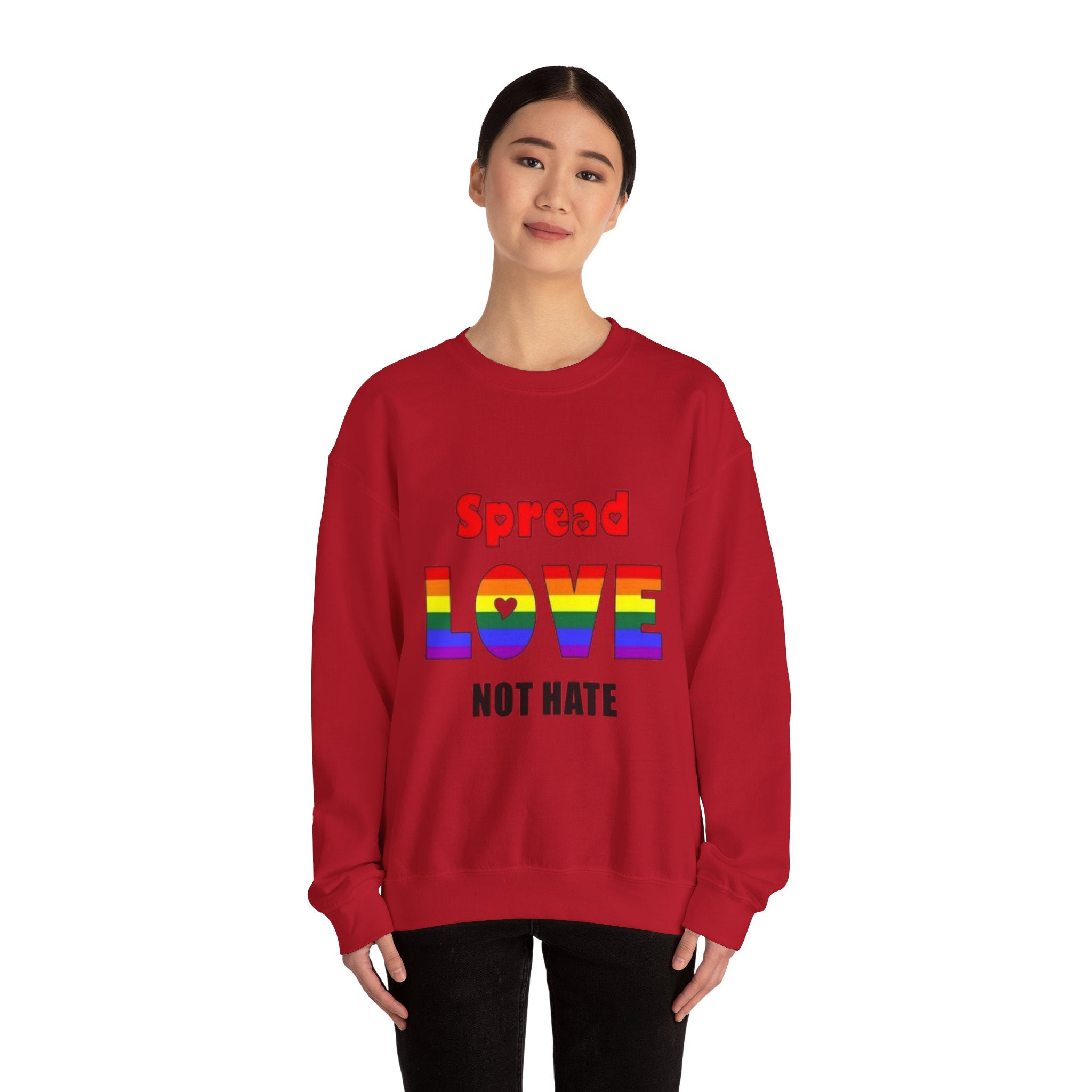 Spread Love Not Hate Unisex Crewneck Sweatshirt
