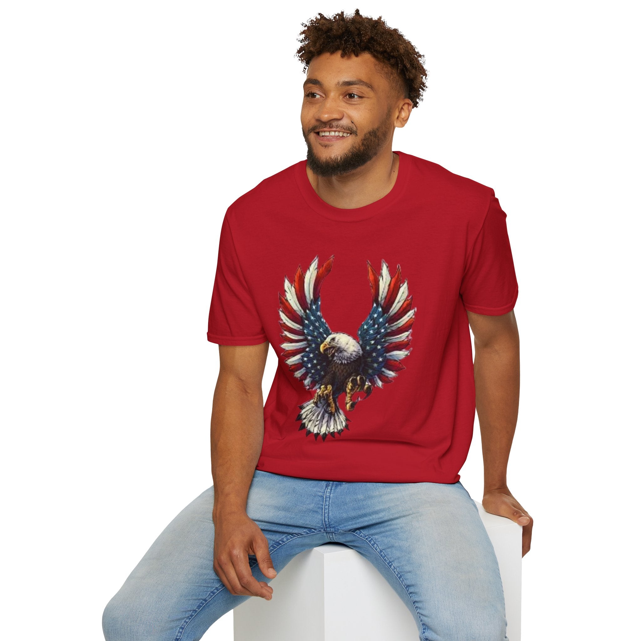 Patriotic Eagle Unisex Softstyle T-Shirt