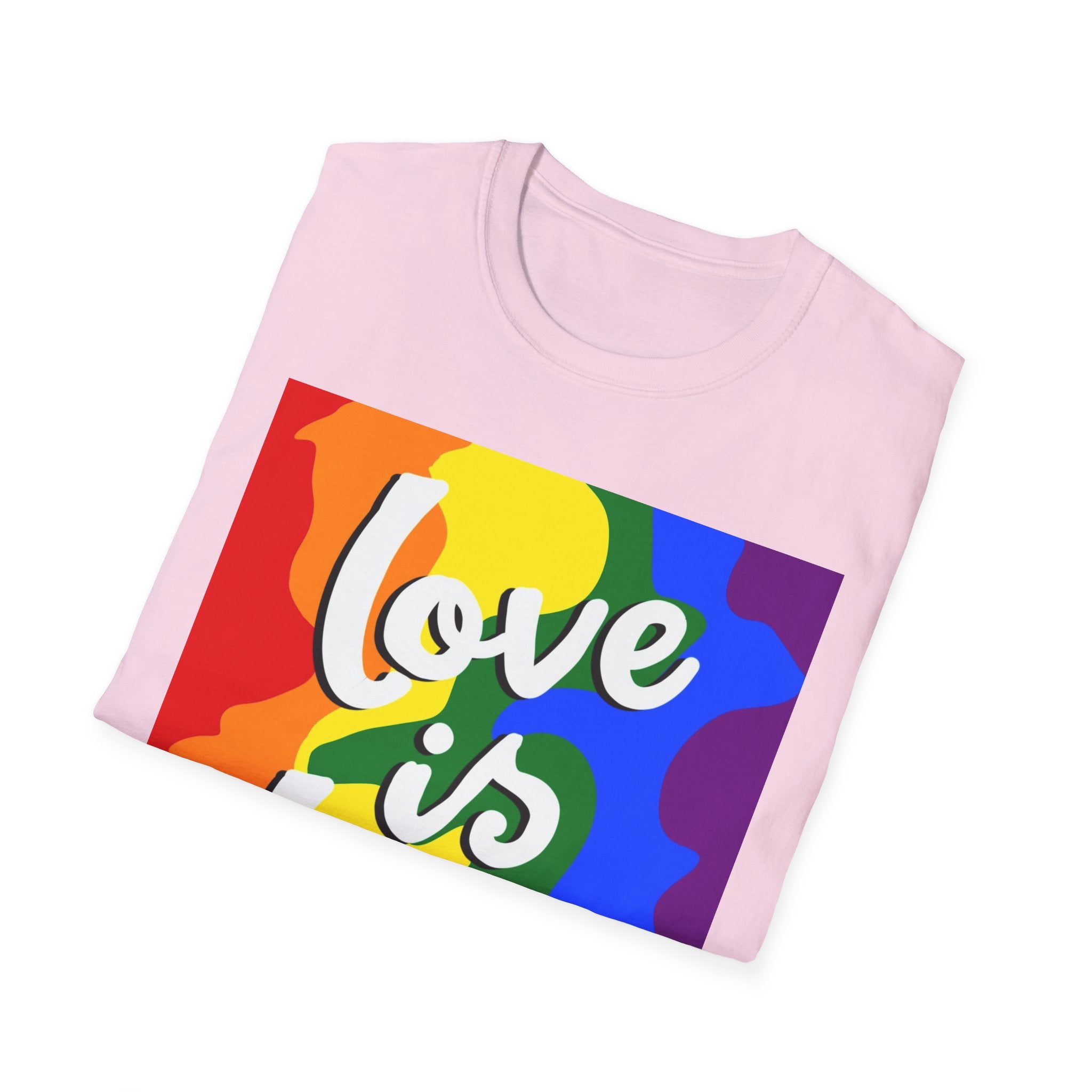 Colorful Pride Love is Love Unisex Softstyle T-Shirt