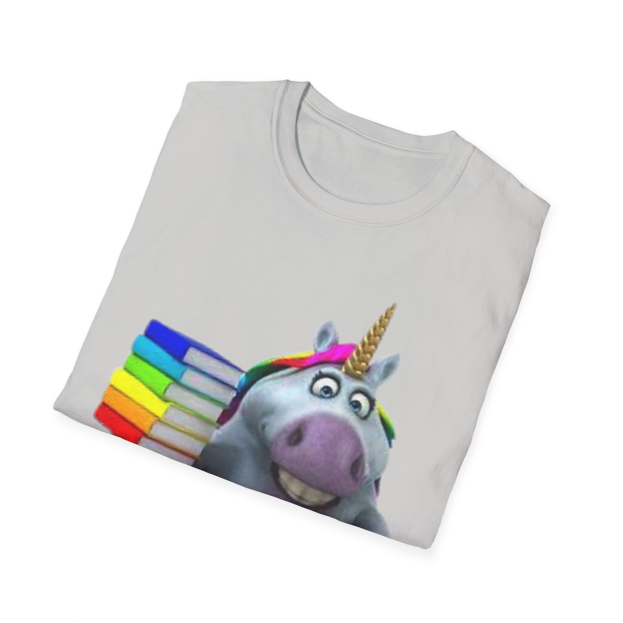 Unlocking Magic, One Book At A Time! Unicorn Unisex Softstyle T-Shirt