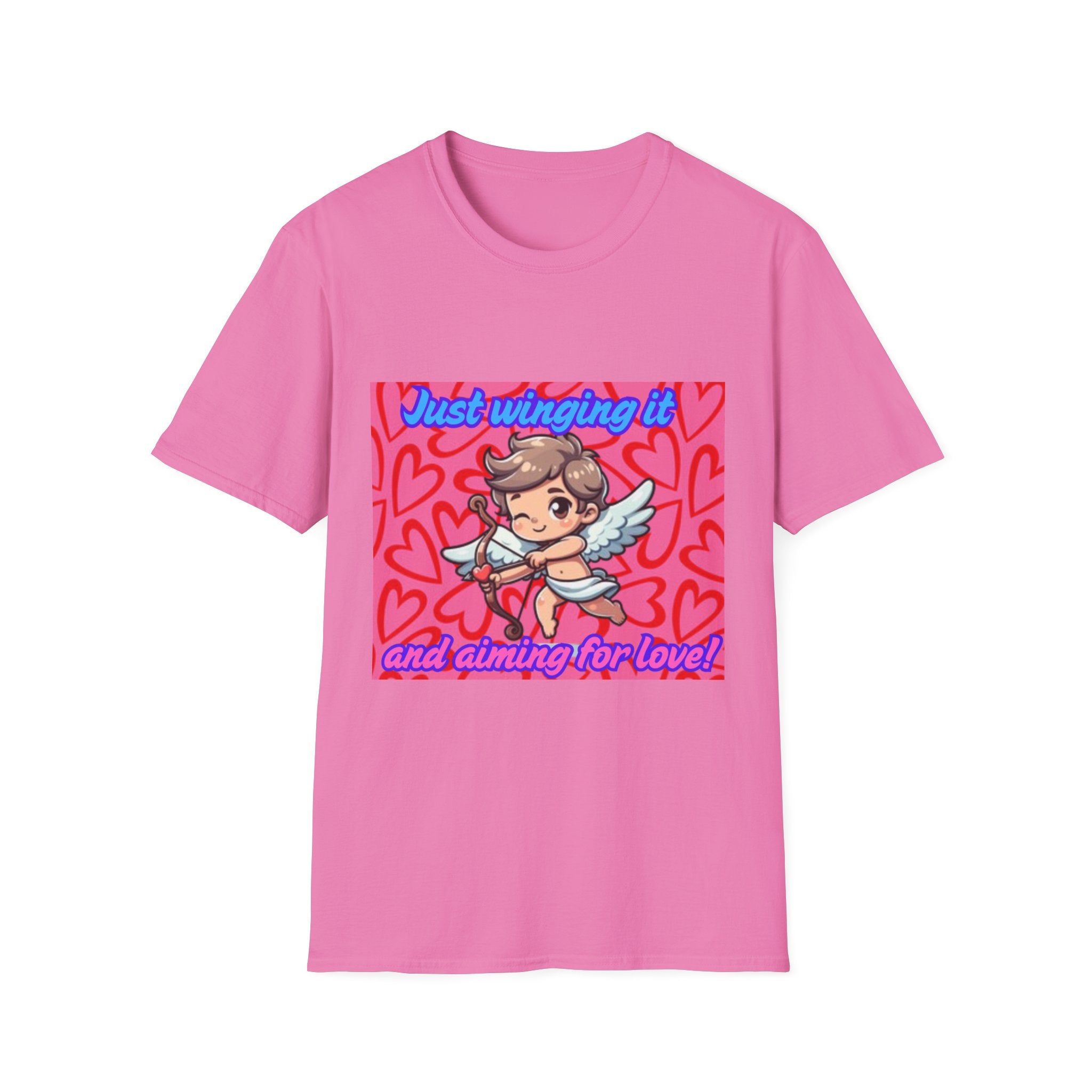 Just Winging It And Aiming For Love Unisex Softstyle T-Shirt