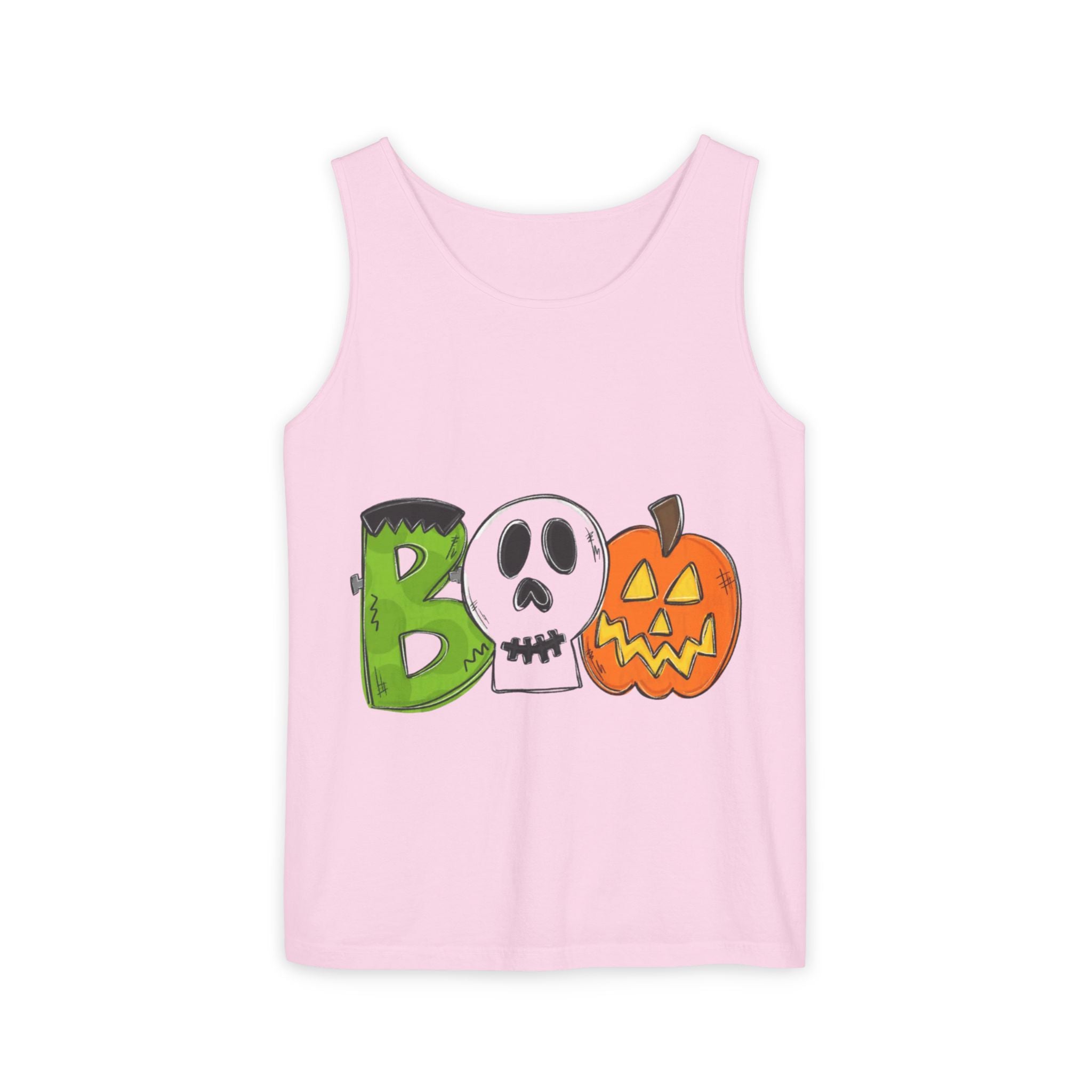 Halloween BOO Unisex Garment-Dyed Tank Top