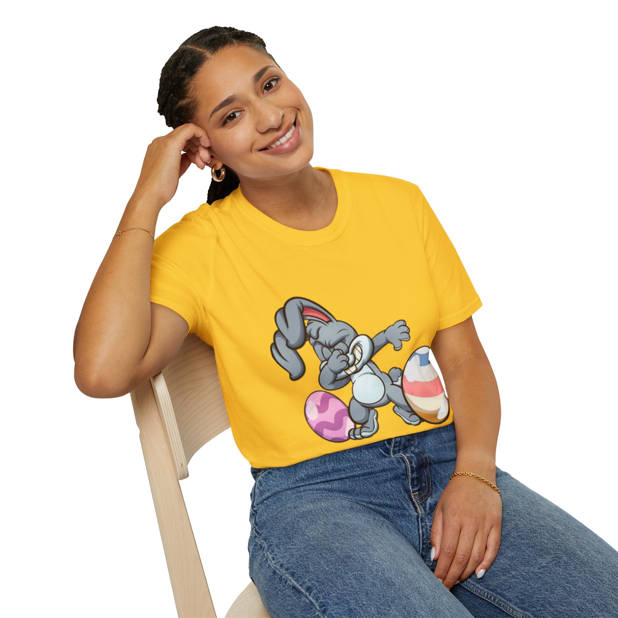 Dabbing Easter Bunny Unisex Softstyle T-Shirt
