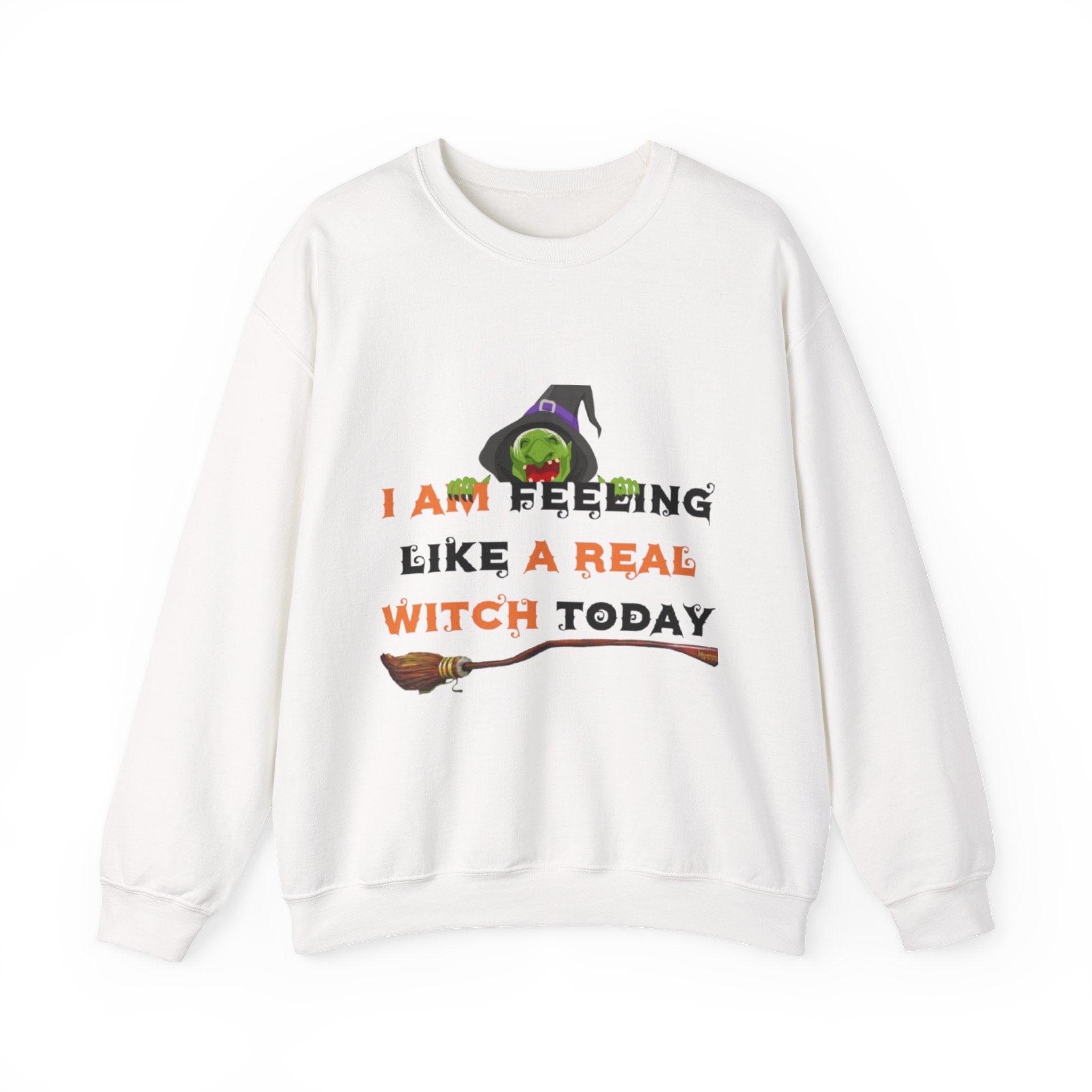 I Am Feeling Like A Real Witch Today Unisex Heavy Blend™ Crewneck Sweatshirt