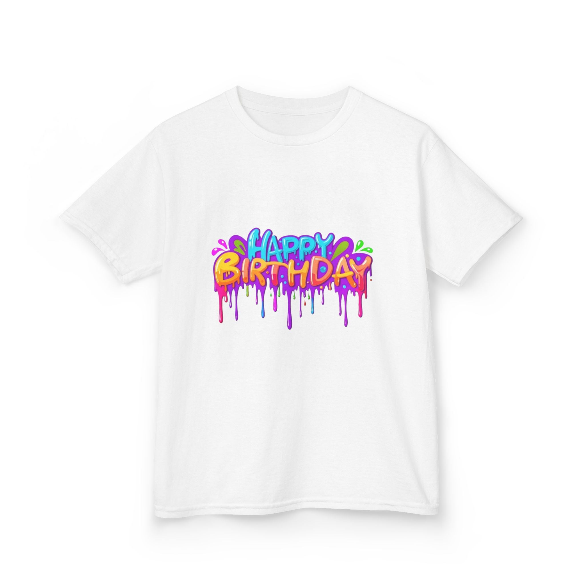 Happy Birthday Kids Heavy Cotton™ Short Sleeve T-Shirt Personalize It!