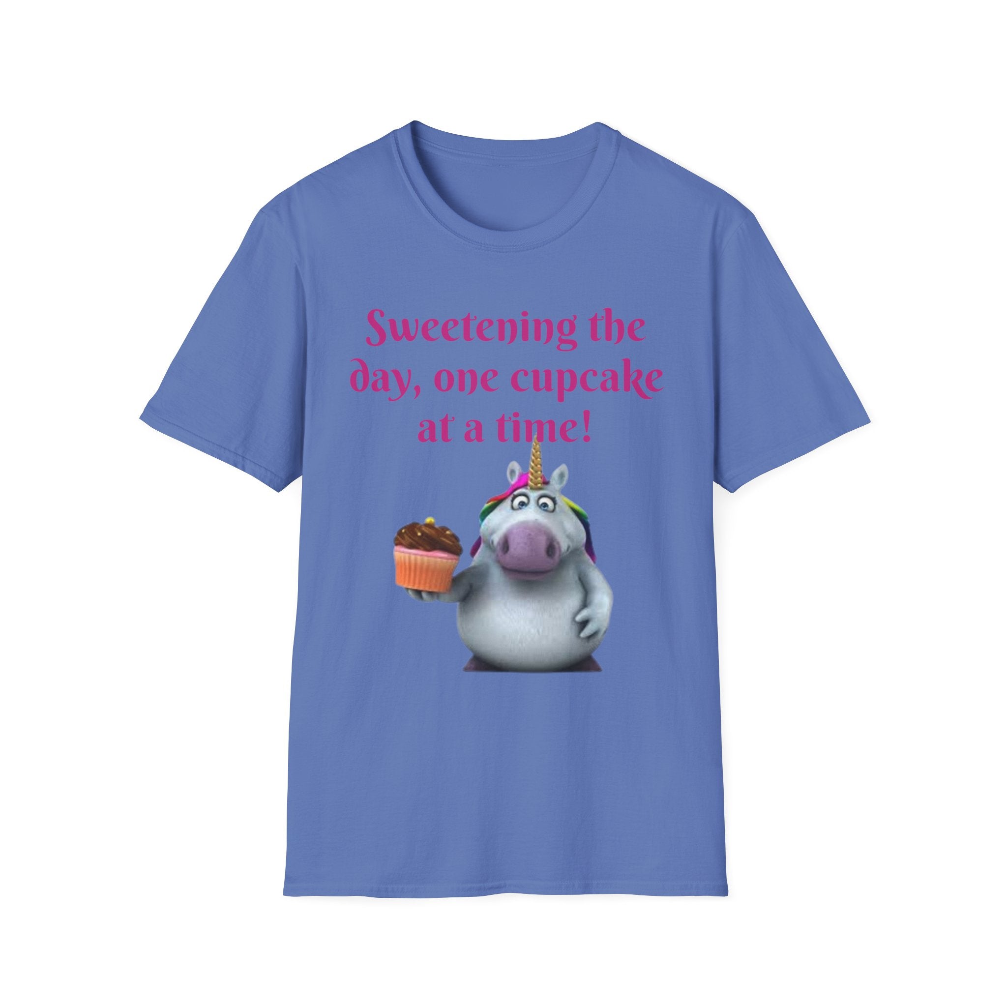 Sweetening The Day, One Cupcake At A Time! Unicorn Unisex Softstyle T-Shirt