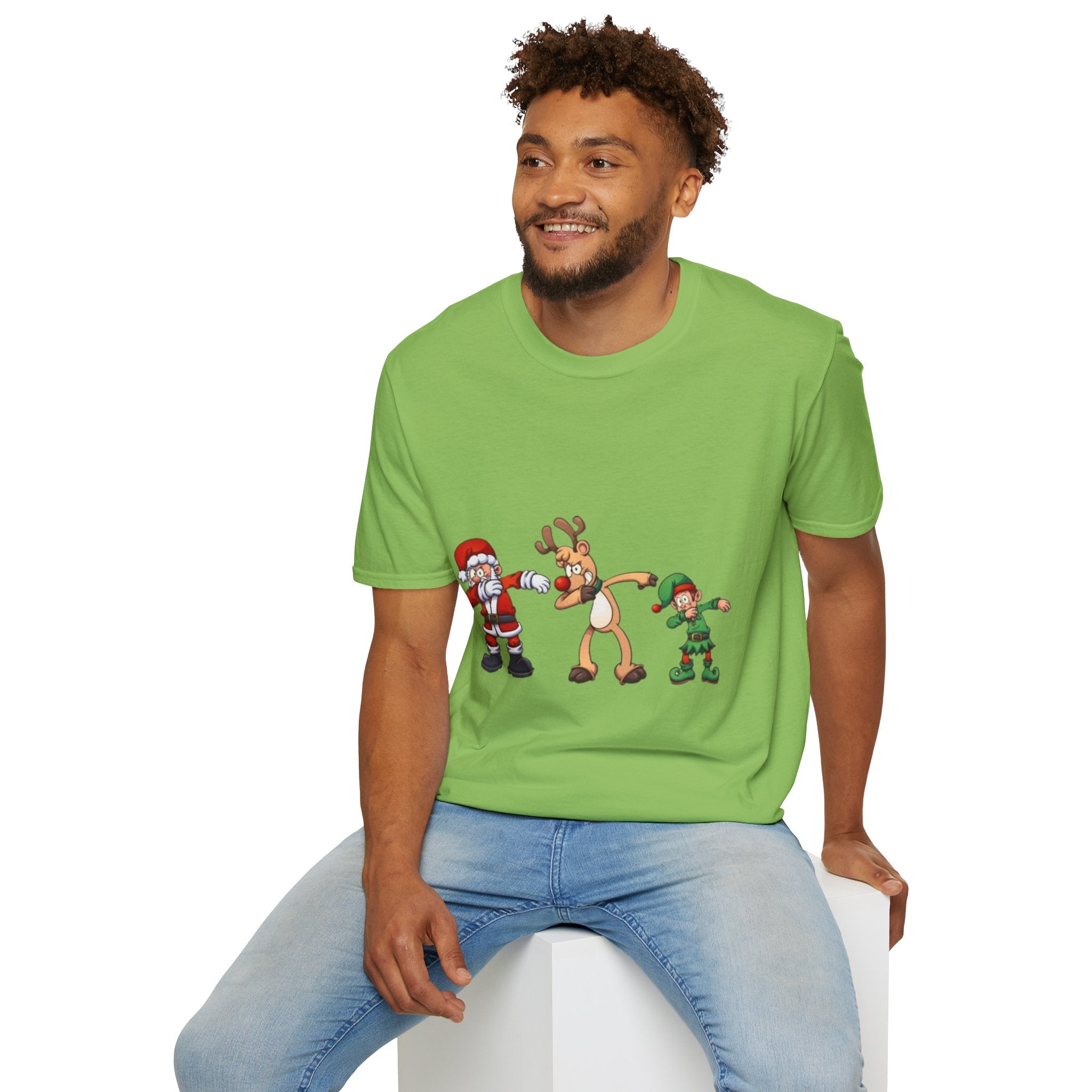 Dabbing Christmas Unisex Softstyle T-Shirt