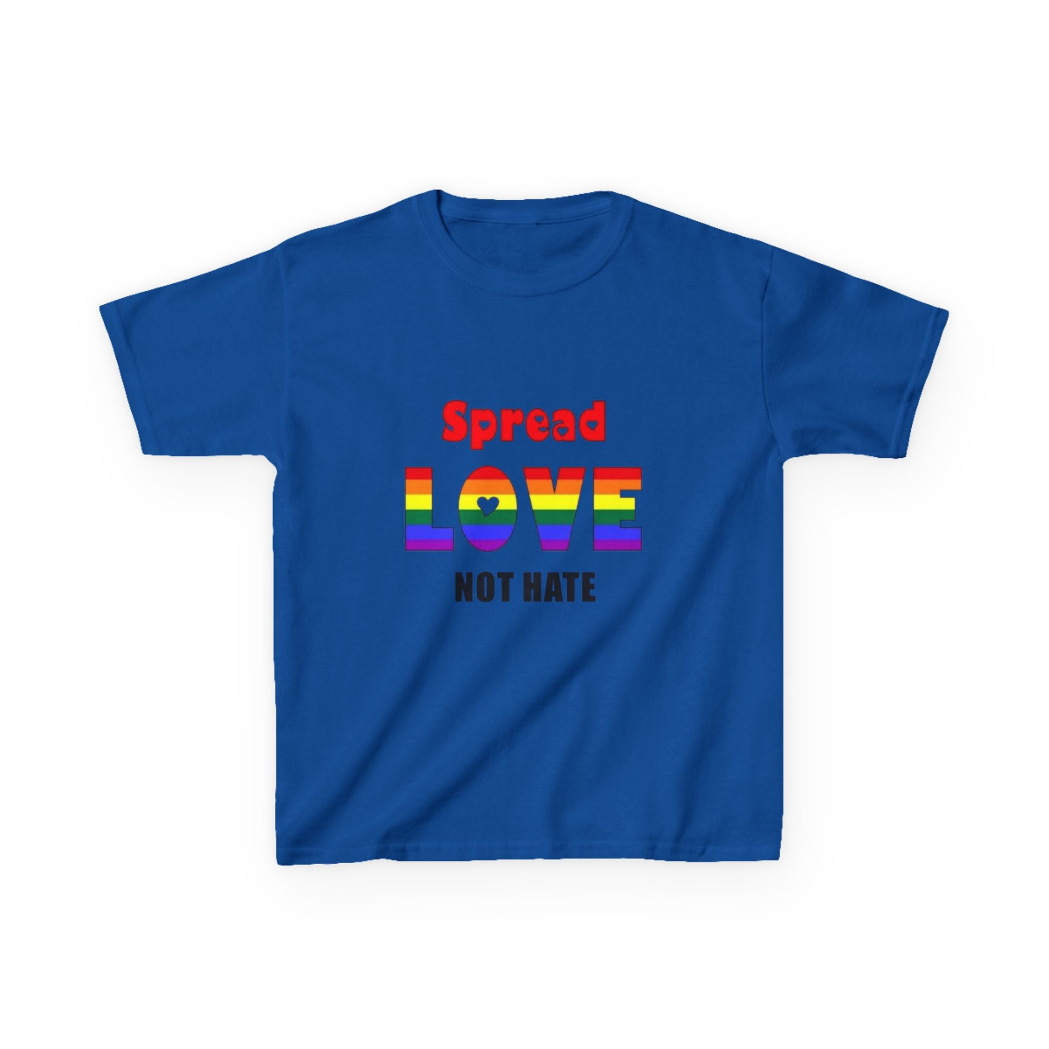 Kids Spread Love Not Hate Heavy Cotton T-Shirt