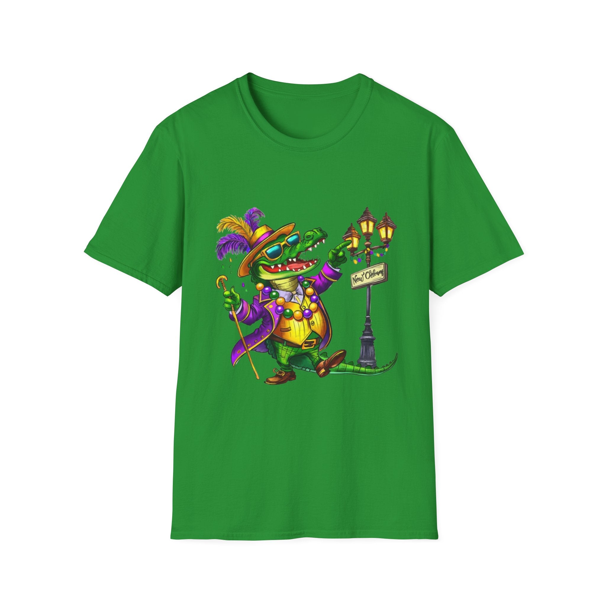 Mardi Gras Gator Unisex Softstyle T-Shirt
