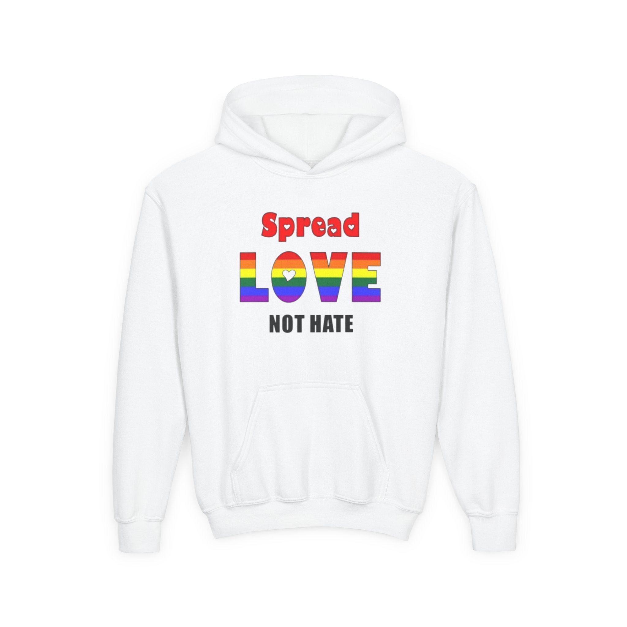 Spread Love Not Hate Youth Hooded Sweatshirt