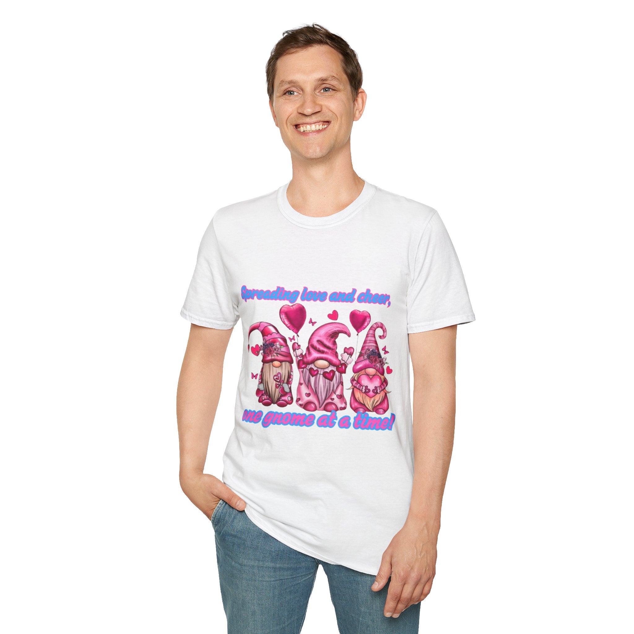 Spreading Love And Cheer One Gnome At A Time Unisex Softstyle T-Shirt
