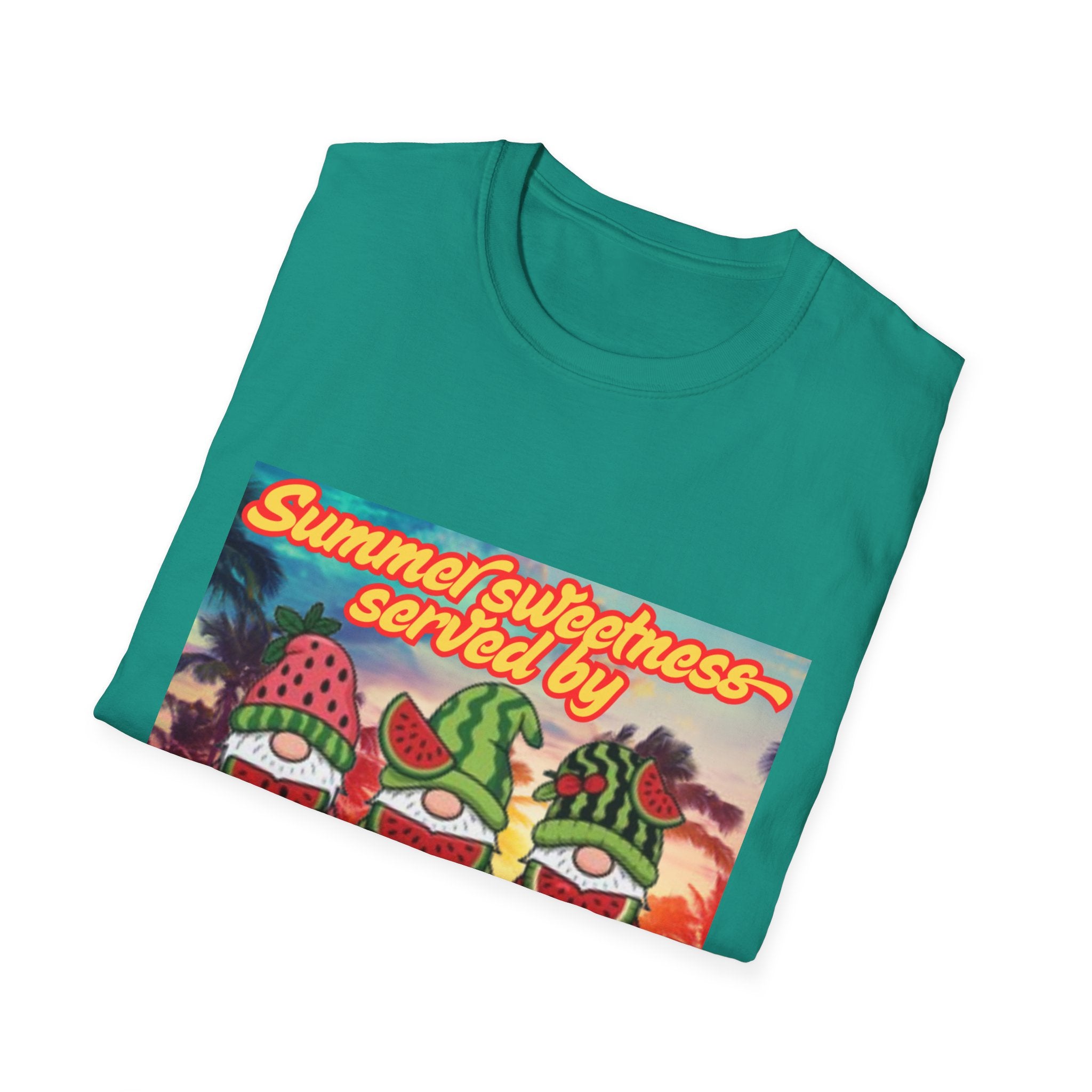 Summer Sweetness Served By Fruity Gnomes Unisex Softstyle T-Shirt