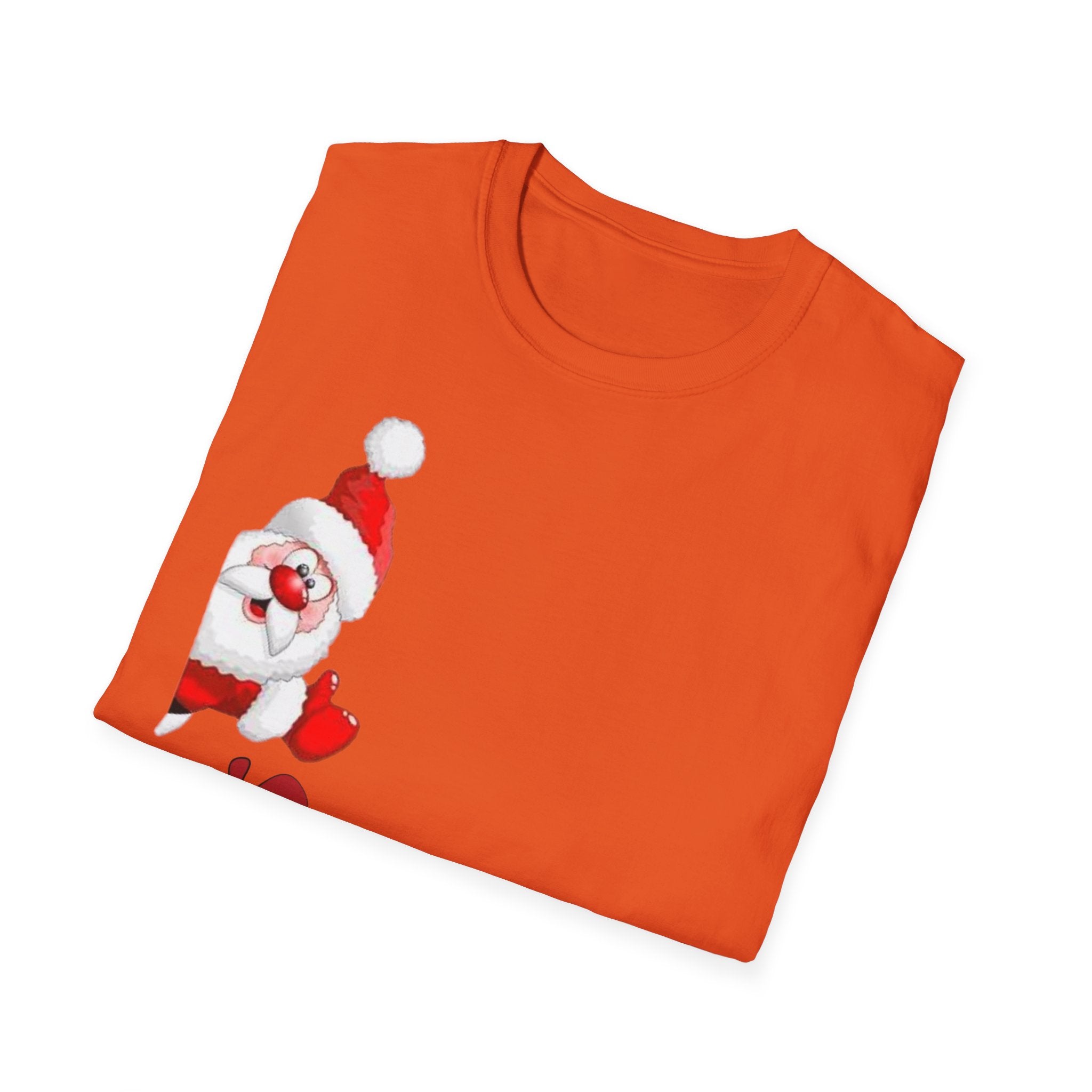 Christmas Santa and Reindeer Unisex Softstyle T-Shirt