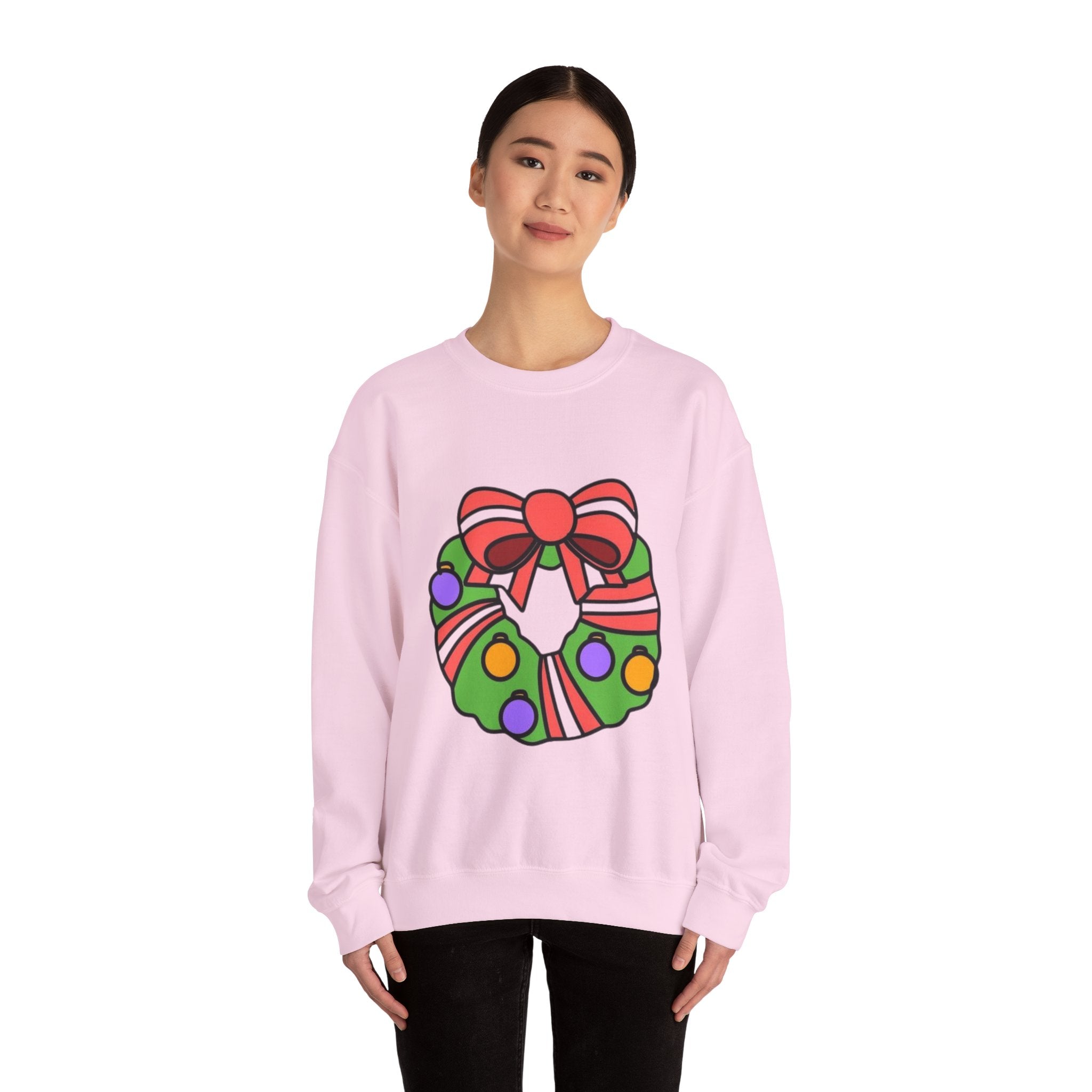 Holiday Wreath Unisex Heavy Blend™ Crewneck Sweatshirt