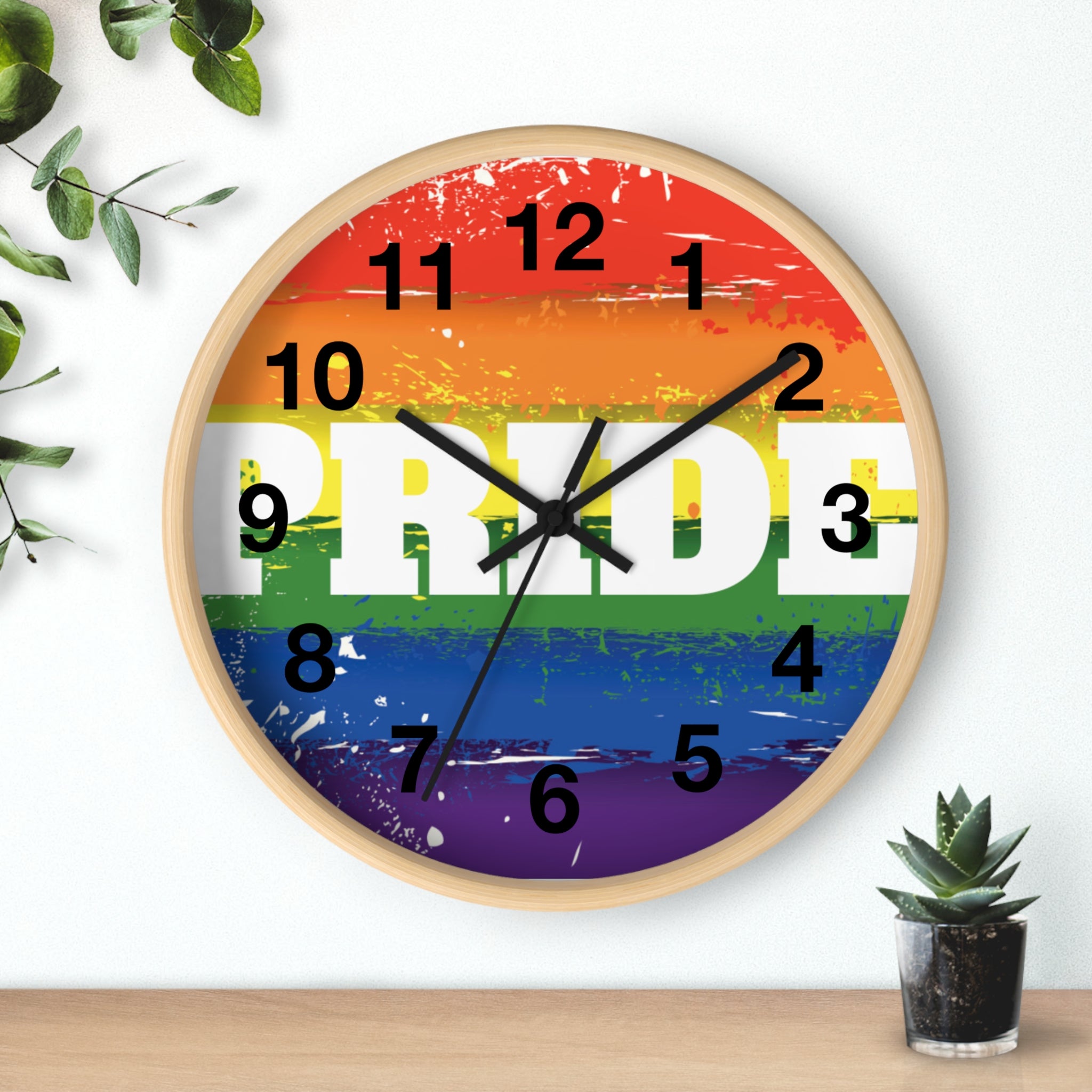 Pride Rainbow Wall Clock