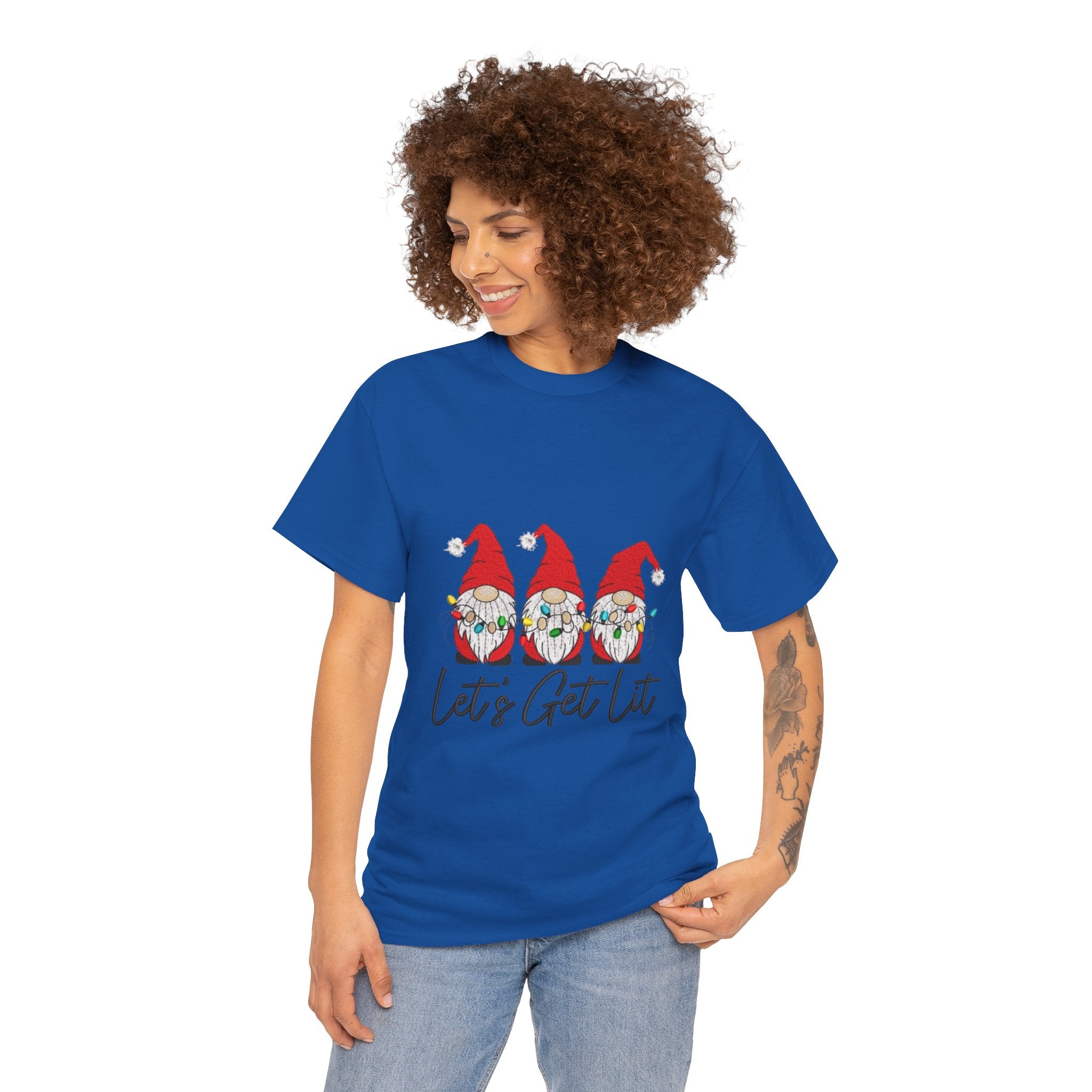 Let's Get Lit Gnome Unisex Heavy Cotton T-Shirt