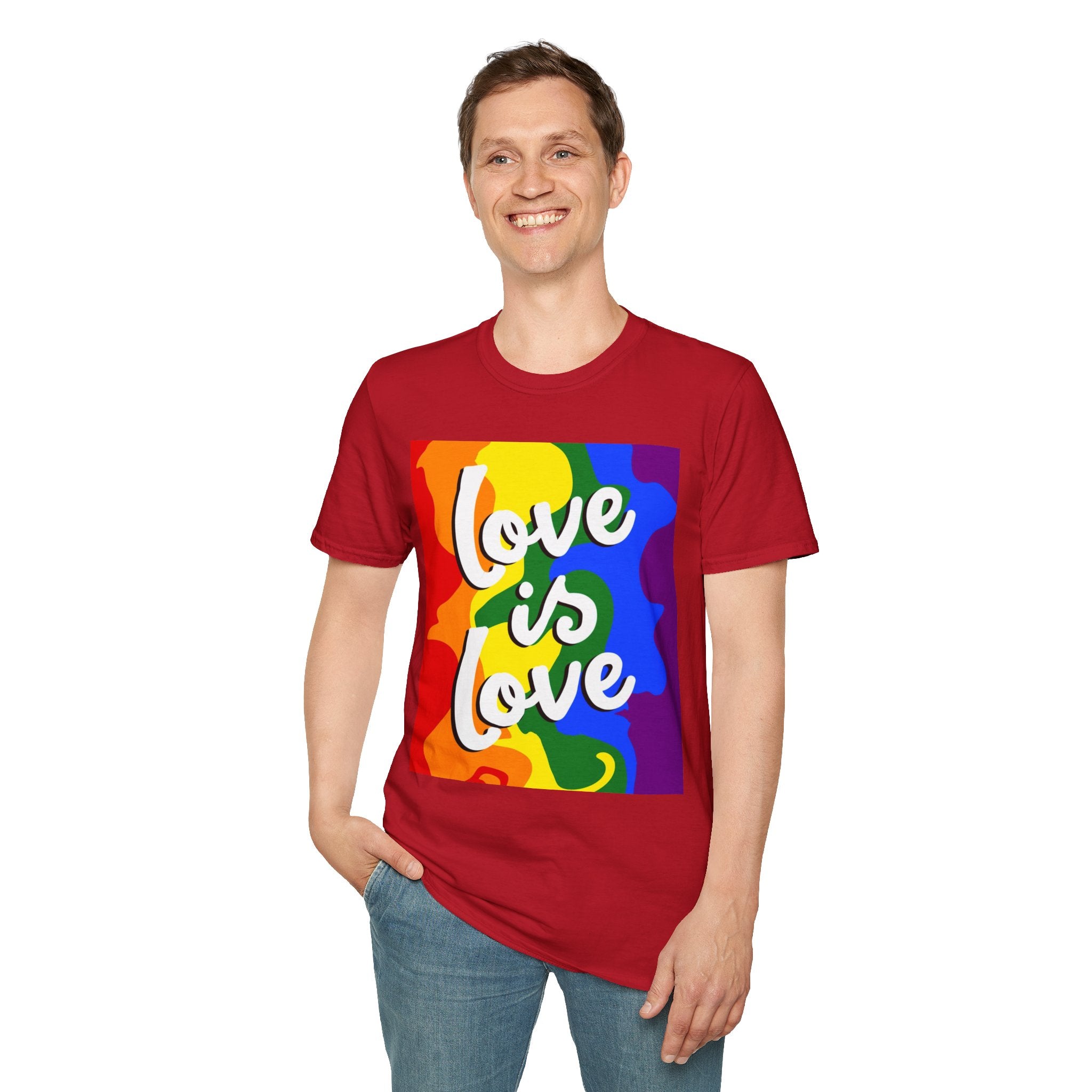 Colorful Pride Love is Love Unisex Softstyle T-Shirt