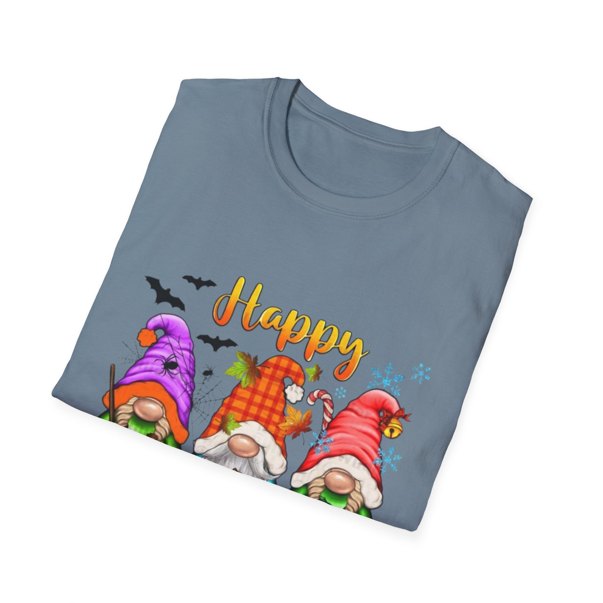 Happy Hallothanksmas Gnome Unisex Softstyle T-Shirt
