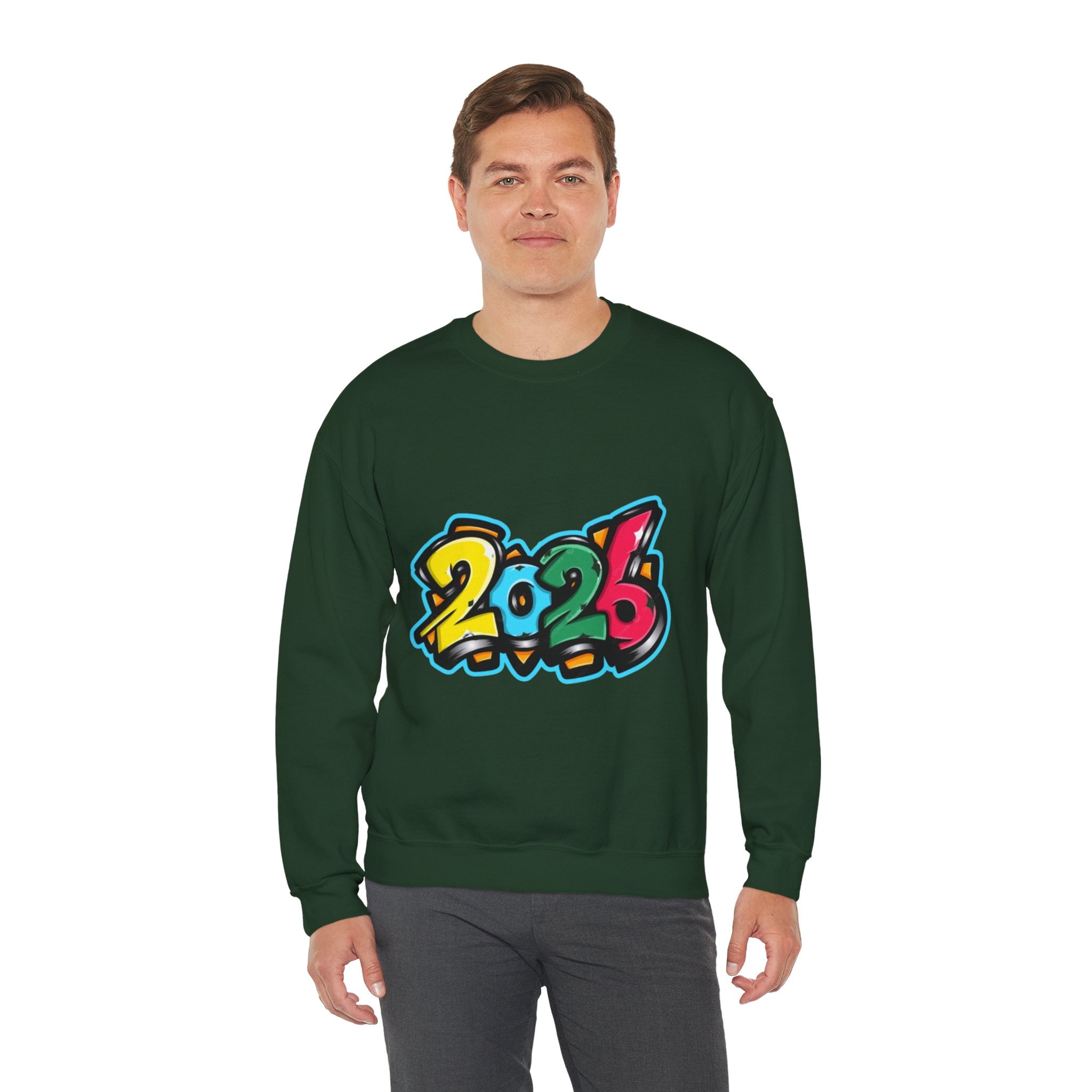 2026 Graffiti Style Unisex Heavy Blend™ Crewneck Sweatshirt