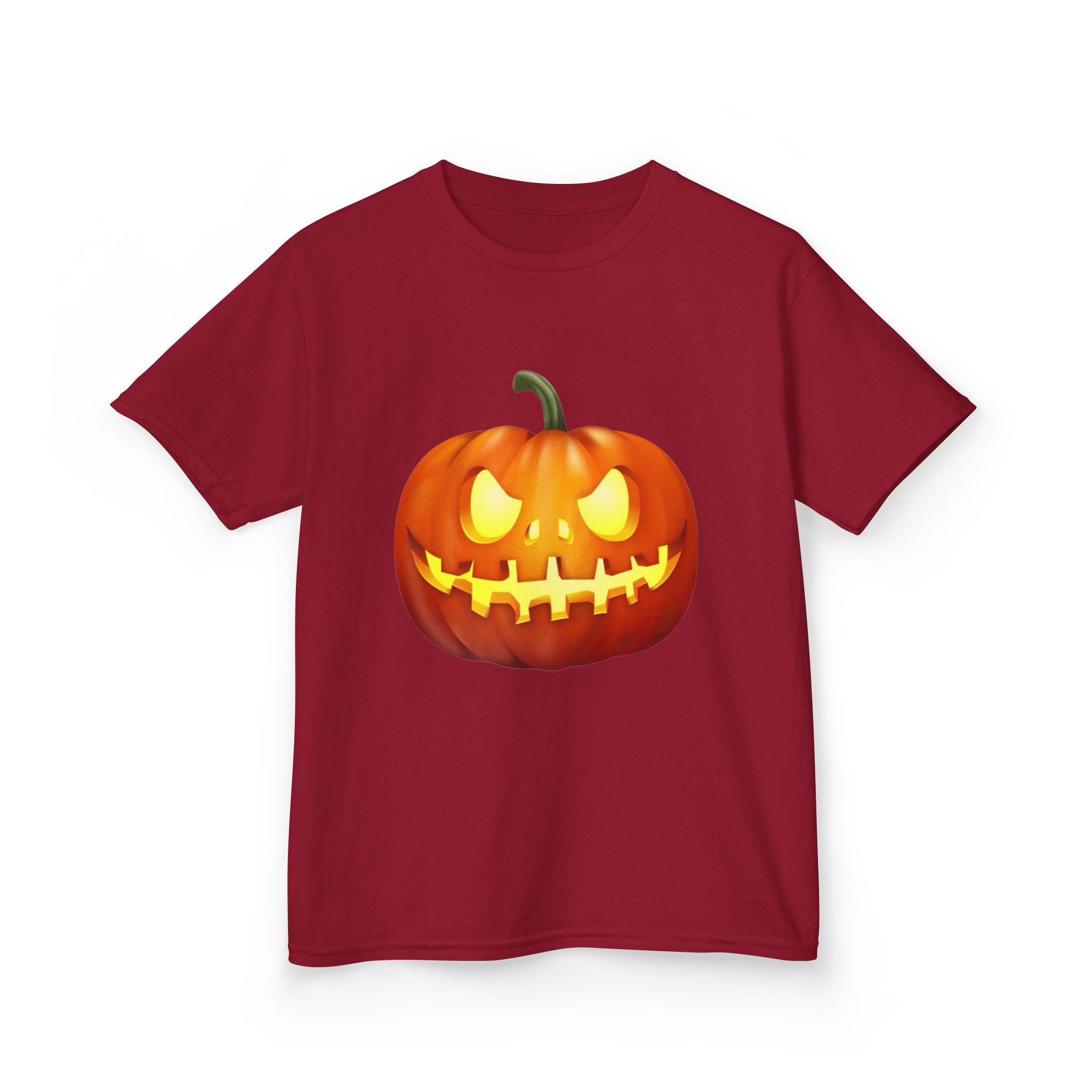 Halloween Pumpkin Kids Heavy Cotton Short Sleeve T-Shirt