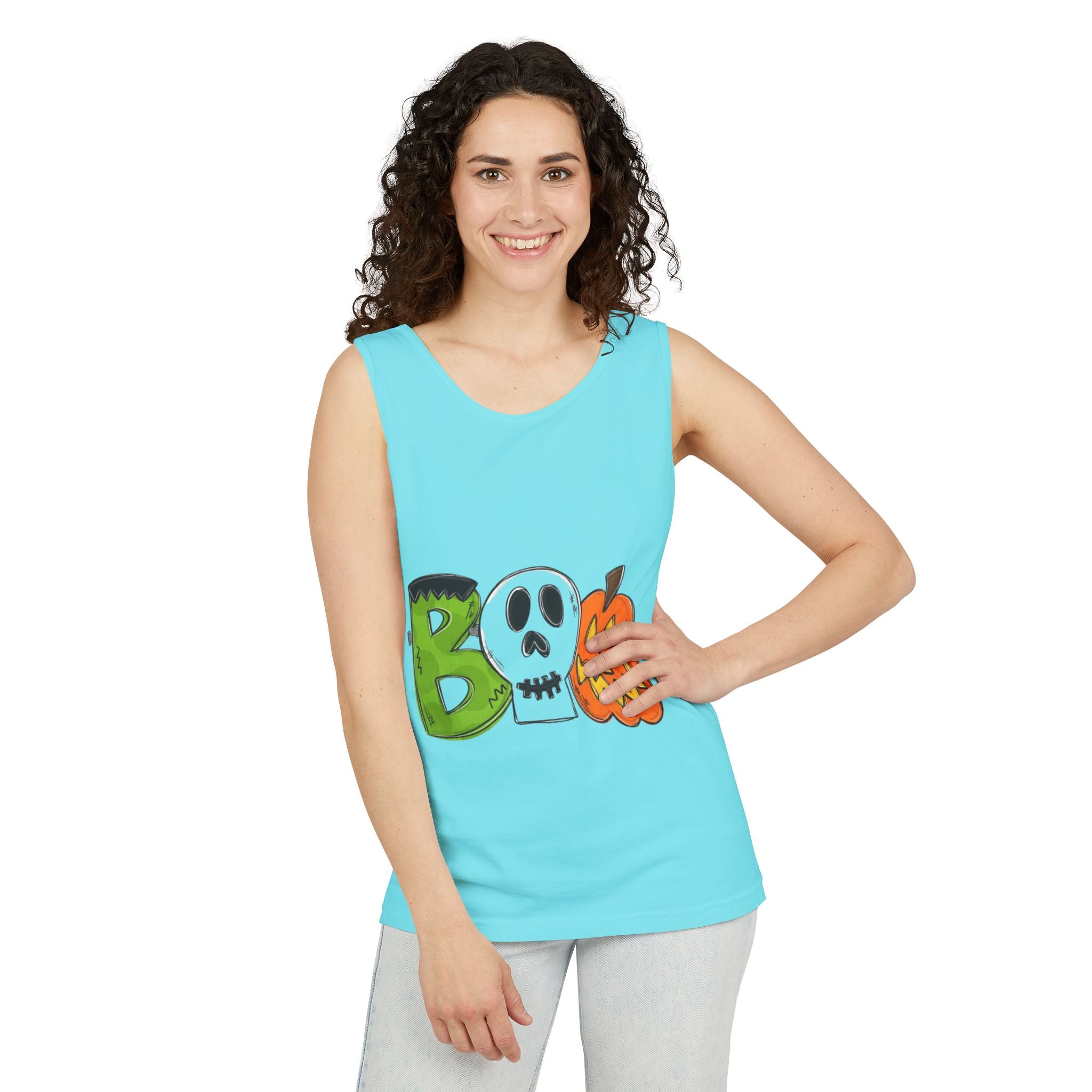 Halloween BOO Unisex Garment-Dyed Tank Top