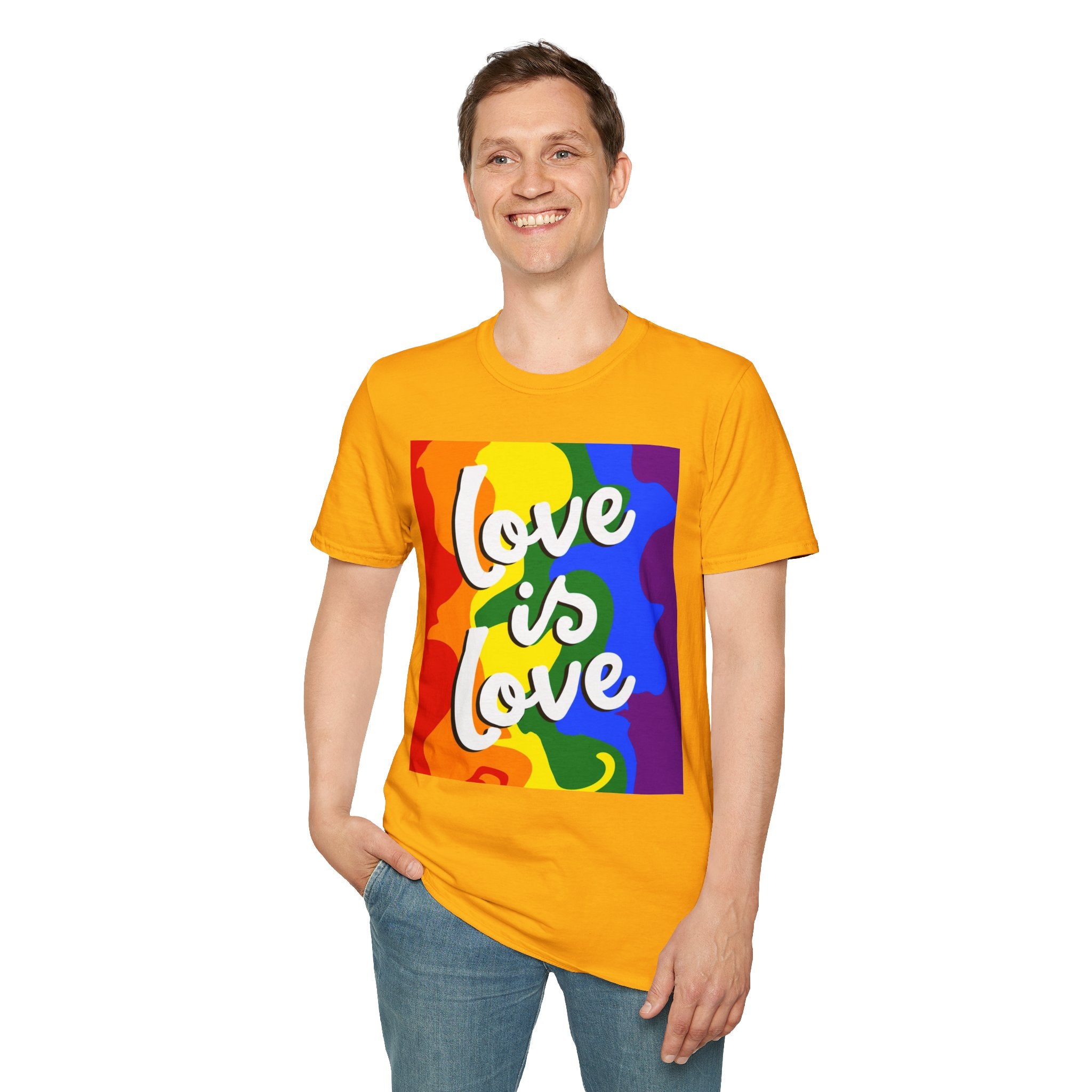 Colorful Pride Love is Love Unisex Softstyle T-Shirt