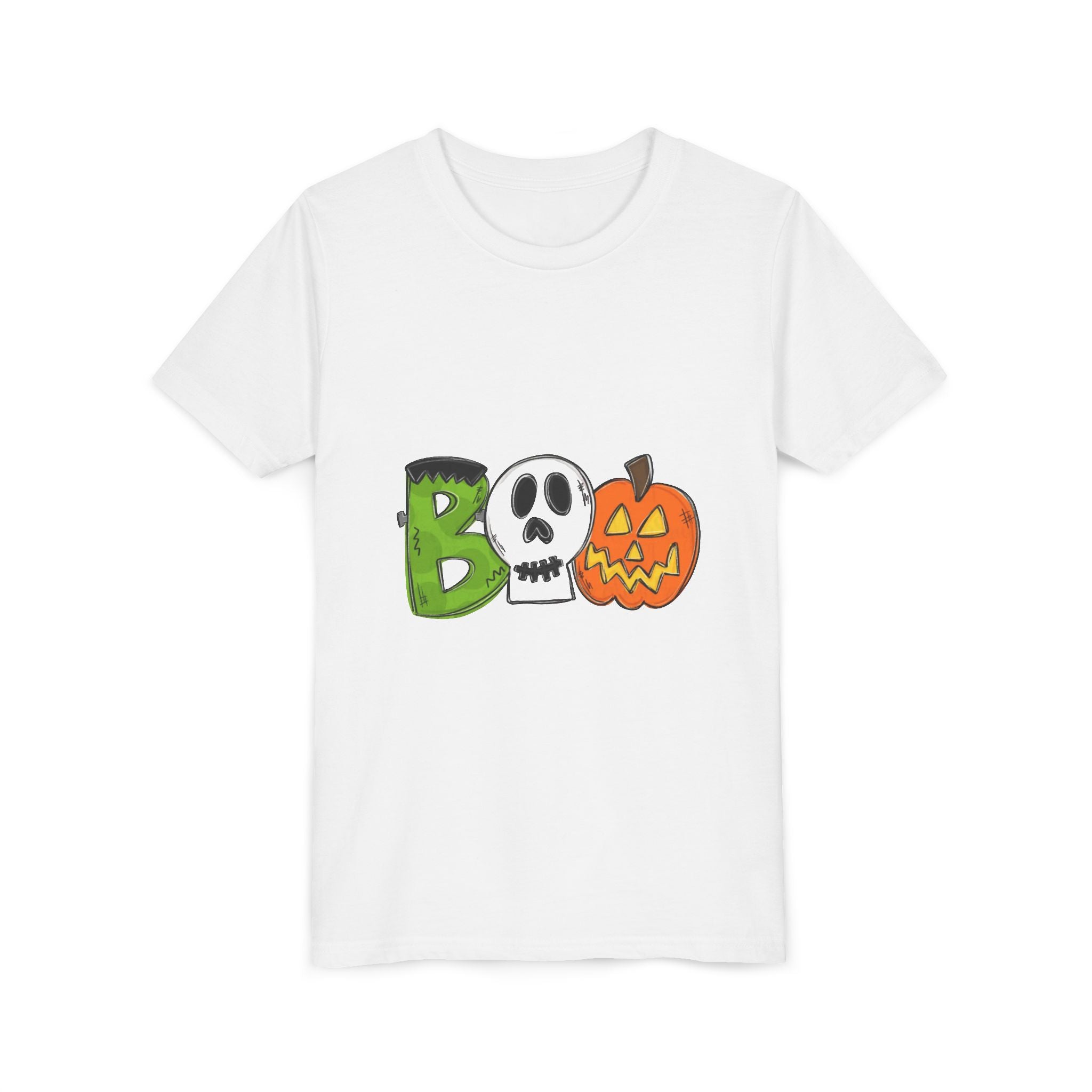 Halloween Boo Youth Short Sleeve T-Shirt