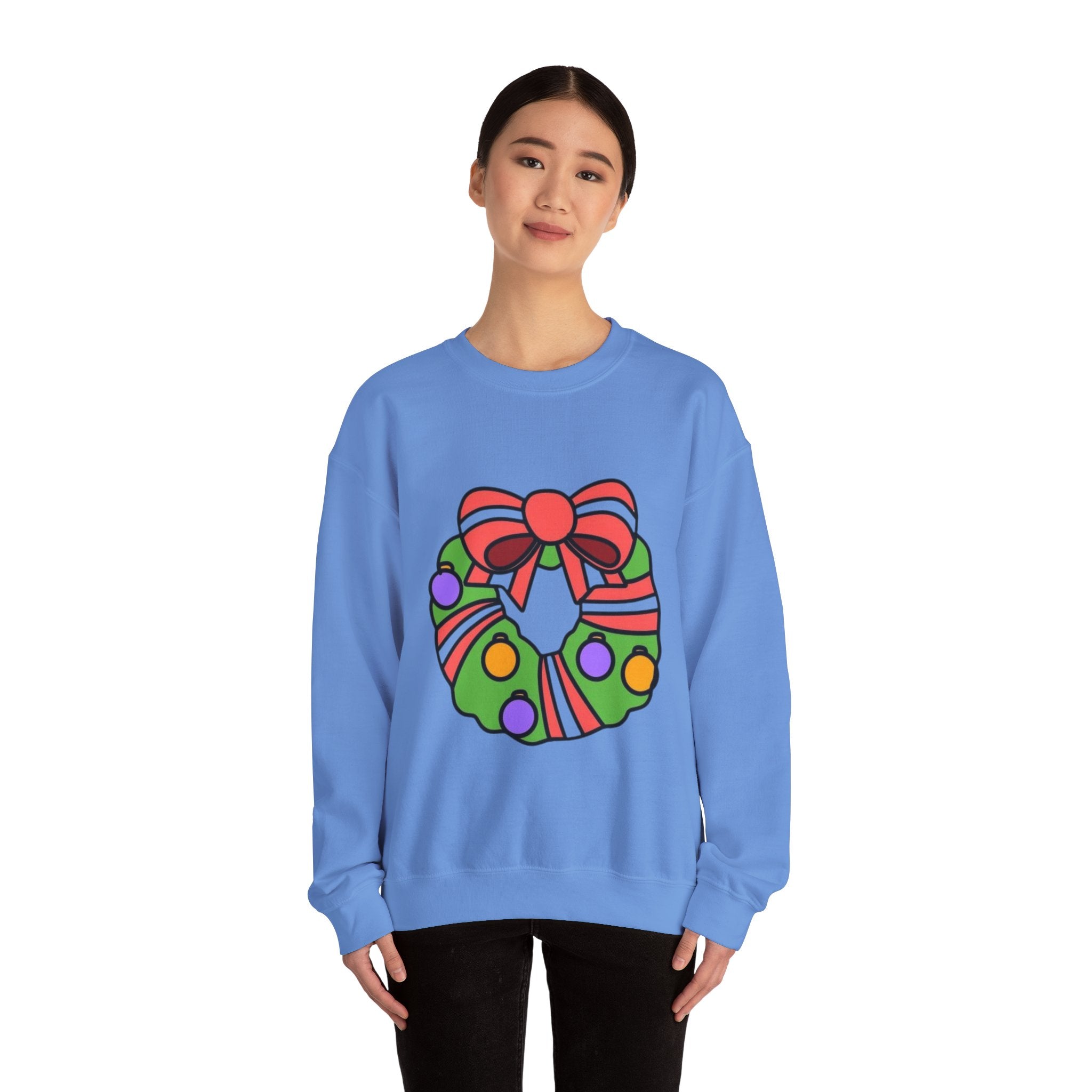 Holiday Wreath Unisex Heavy Blend™ Crewneck Sweatshirt