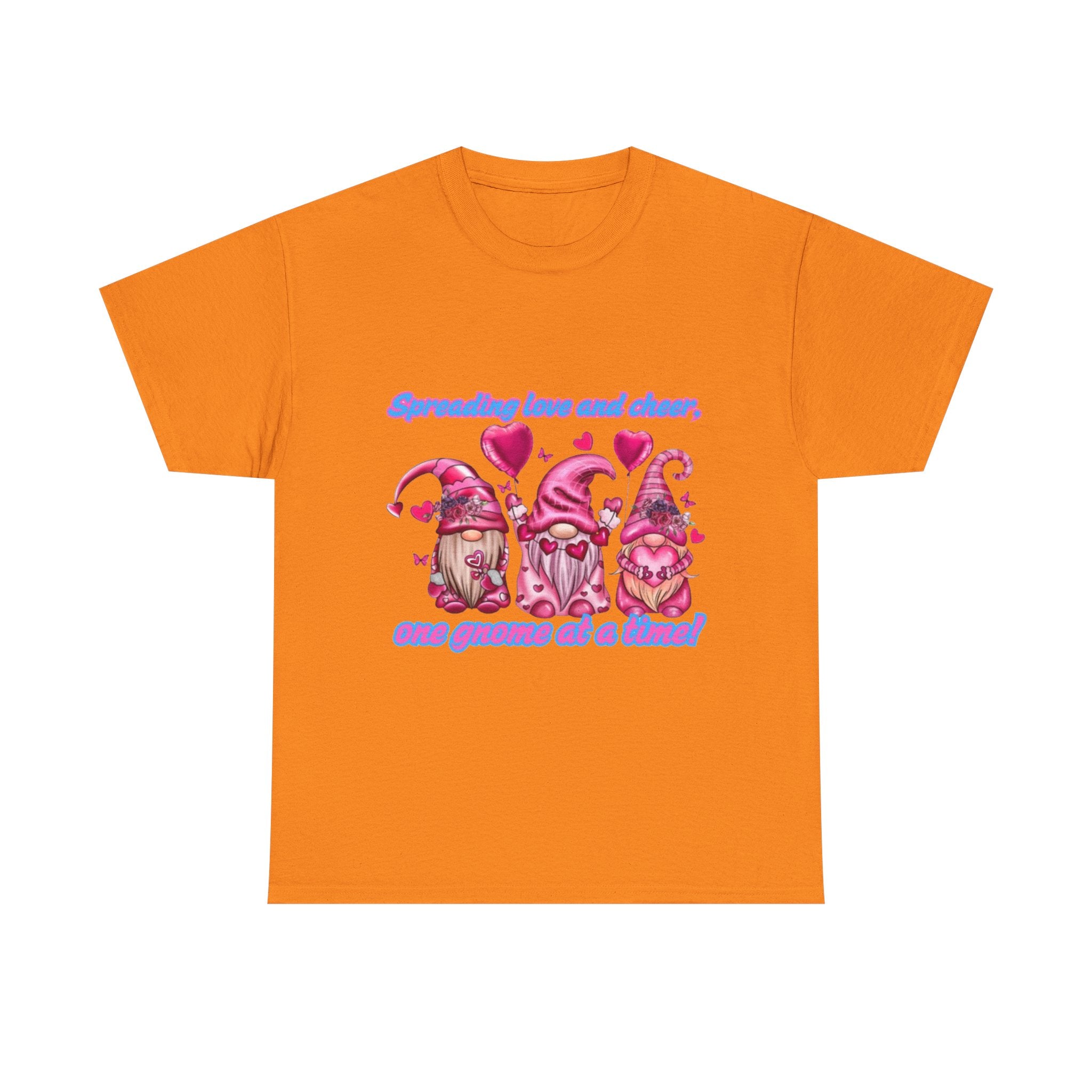 Spreading Love And Cheer, One Gnome At A Time Unisex Heavy Cotton T-Shirt