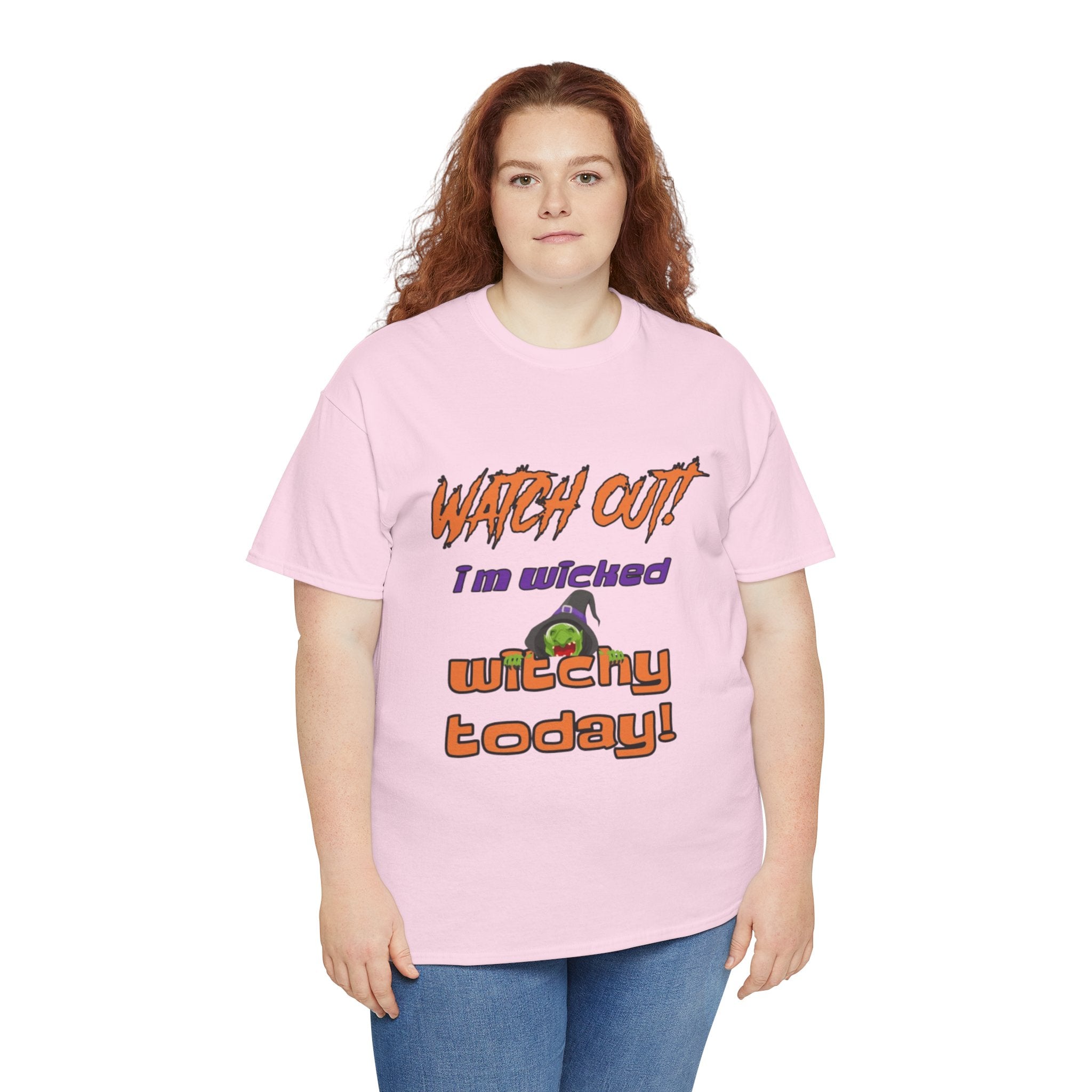 Watch Out I'm Wicked Witchy Today Halloween Unisex Heavy Cotton T-Shirt