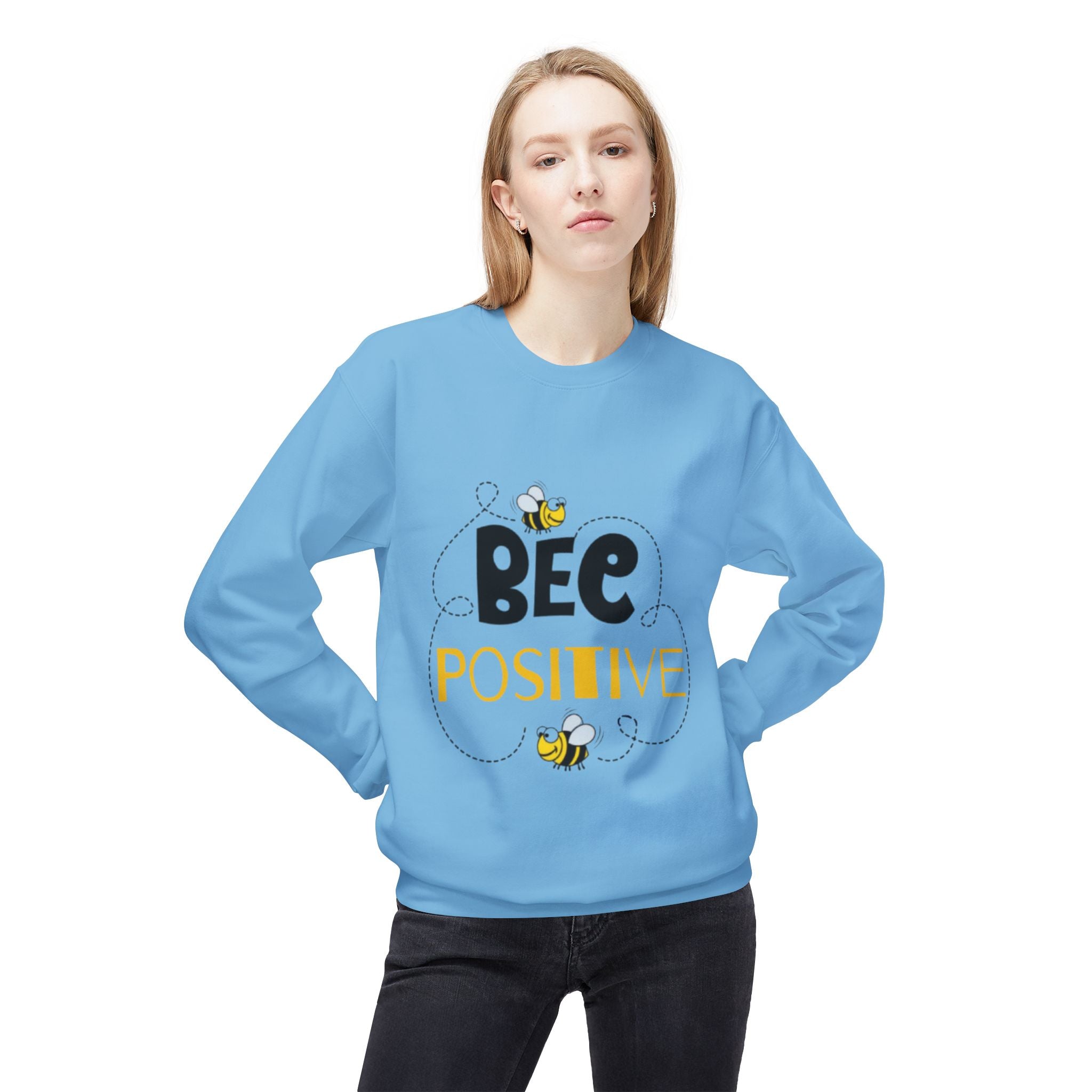 Bee Positive Midweight Softstyle Crewneck Sweatshirt