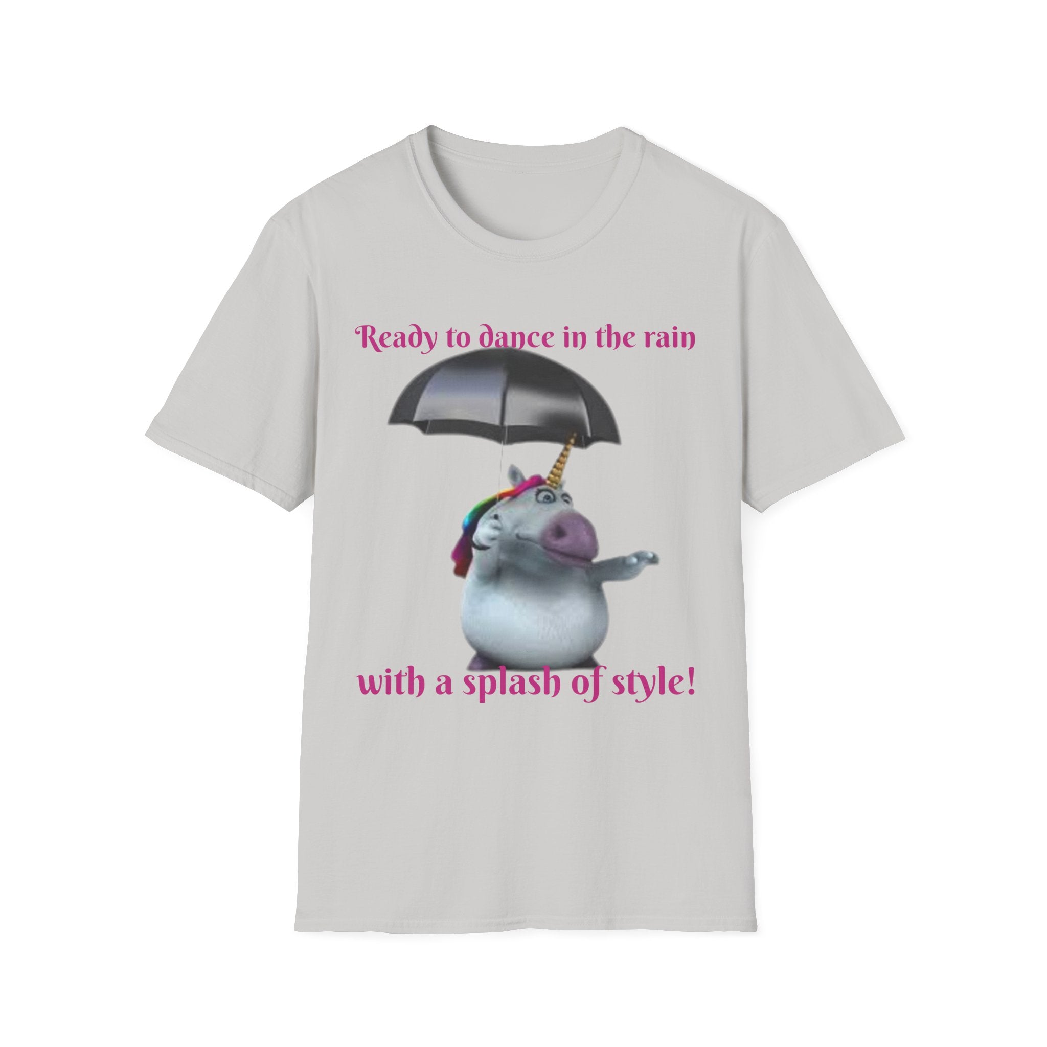 Ready to Dance In The Rain With A Splash Of Style Unicorn Unisex Softstyle T-Shirt
