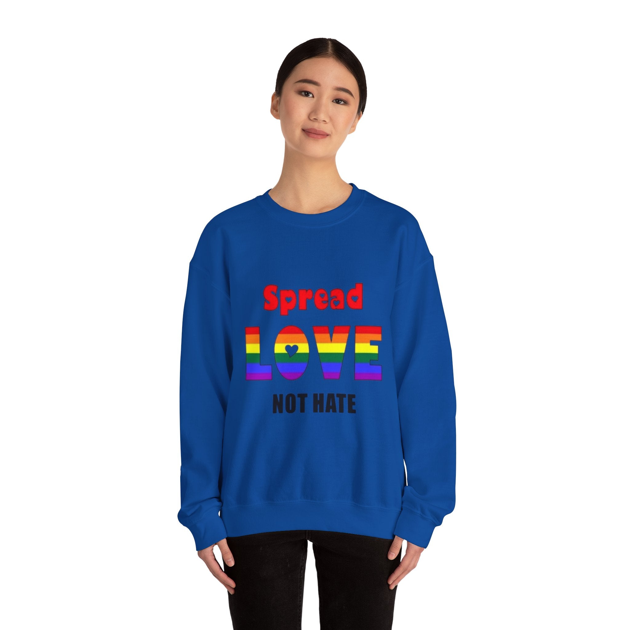 Spread Love Not Hate Unisex Crewneck Sweatshirt