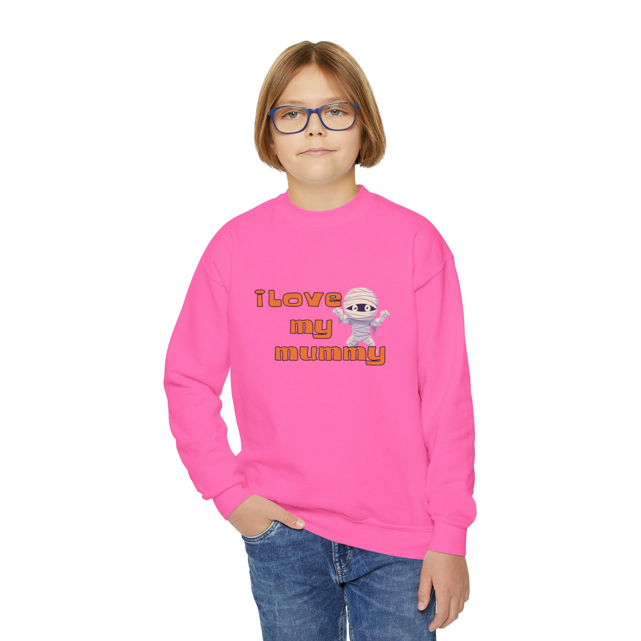 I Love My Mummy Youth Crewneck Sweatshirt
