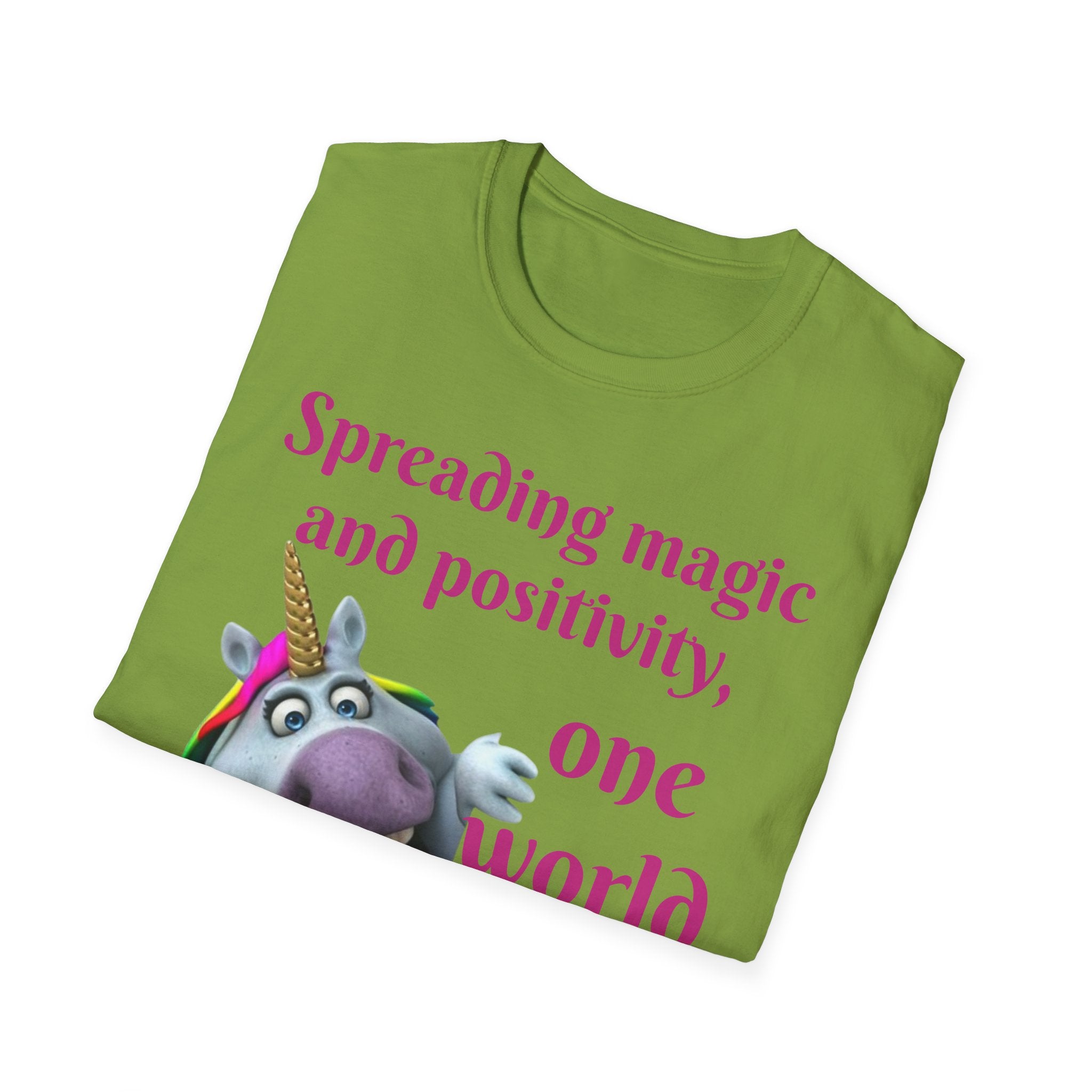 Spreading Magic And Positivity, One World At A Time! Unisex Softstyle T-Shirt