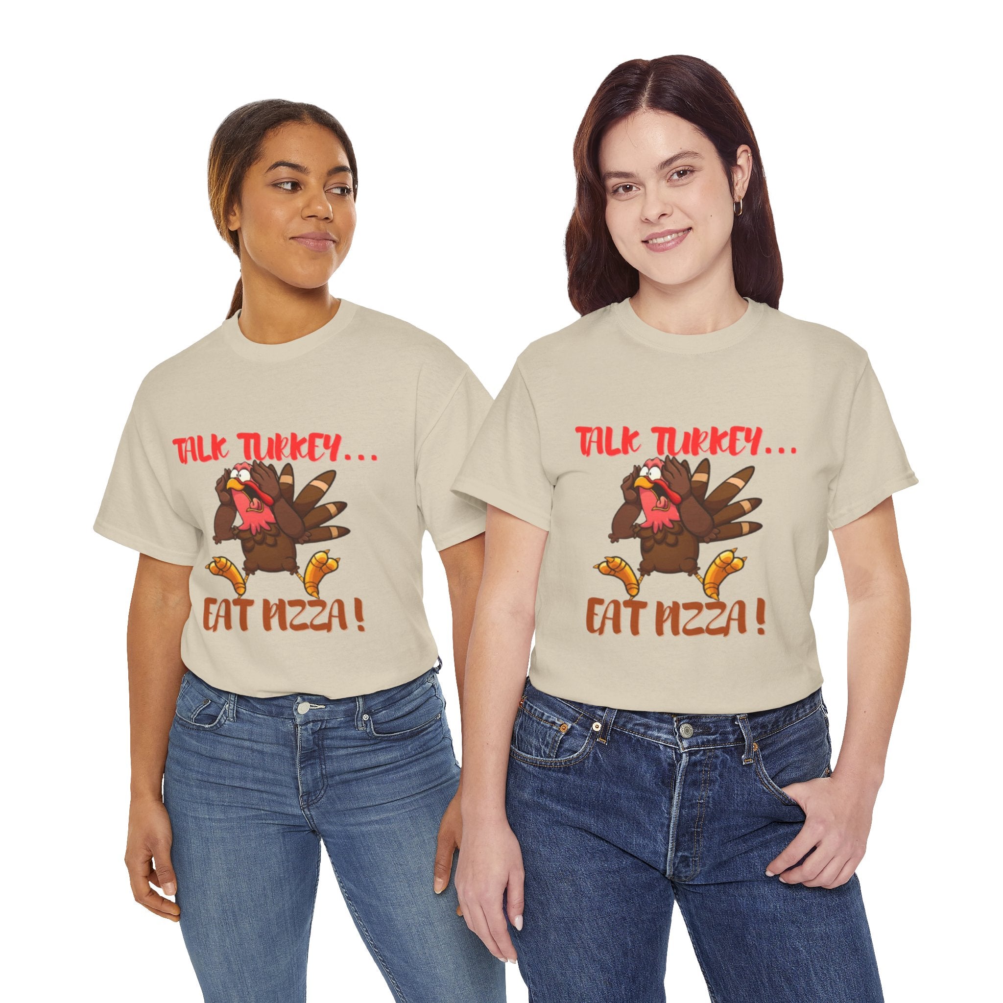 Talk Turkey... Eat Pizza! Unisex Heavy Cotton T-Shirt