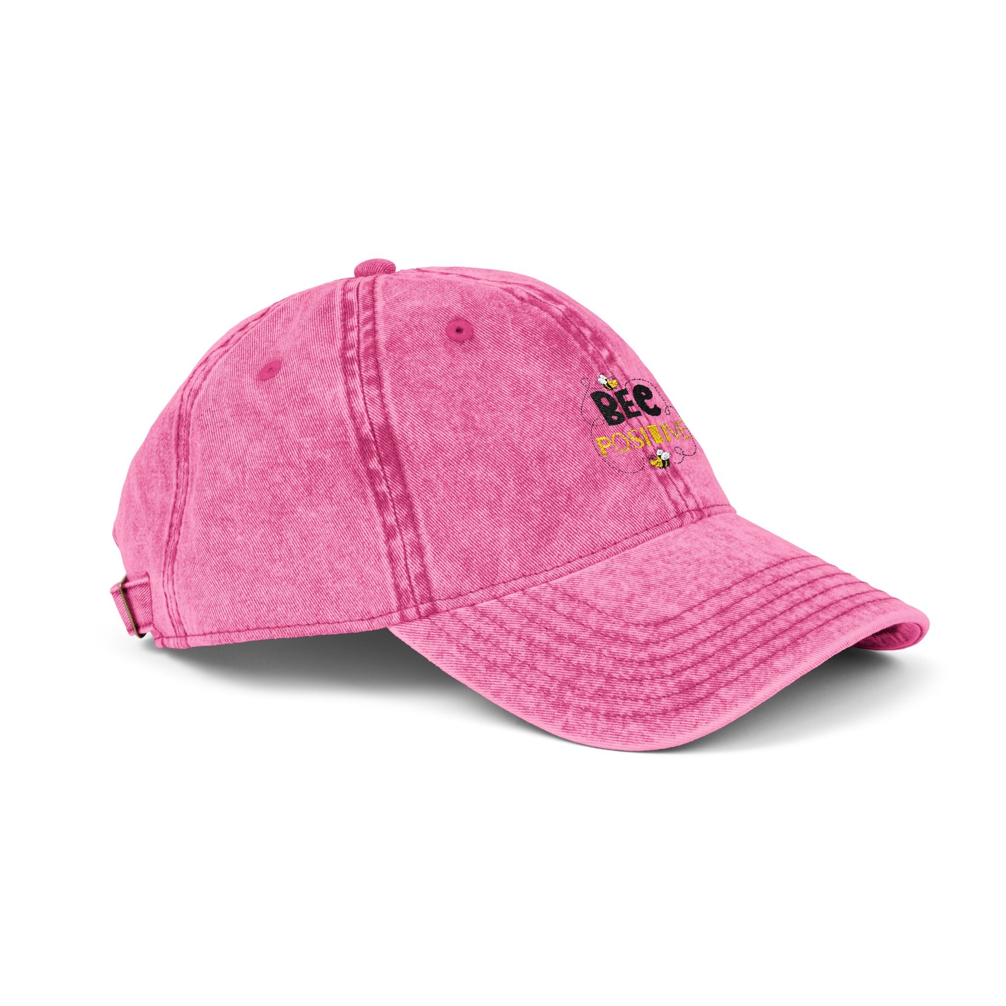 Bee Positive Vintage Embroidered Hat