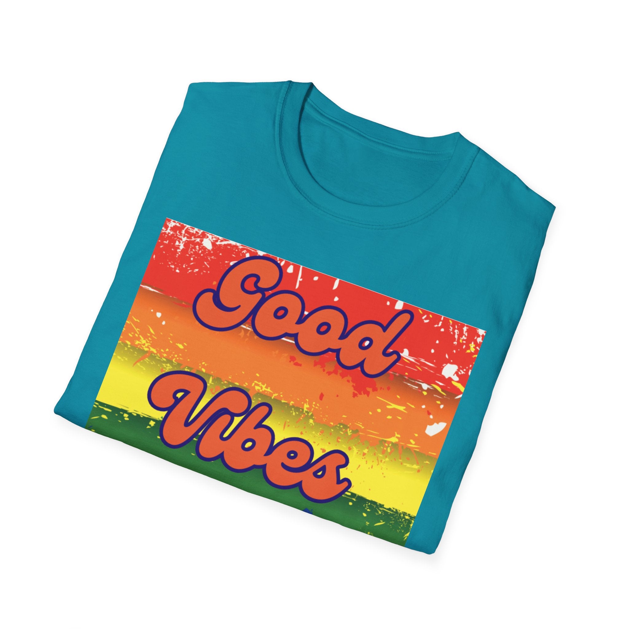 Good Vibes Only Orange Unisex Softstyle T-Shirt