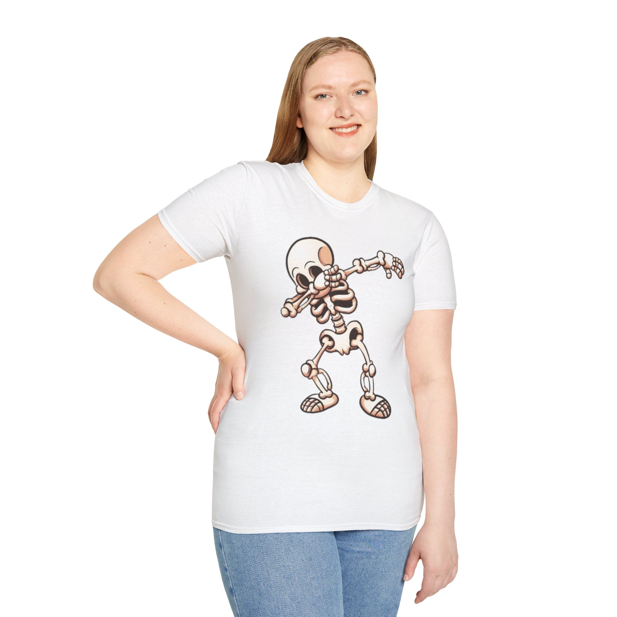 Dabbing Halloween Skeleton Unisex Softstyle T-Shirt