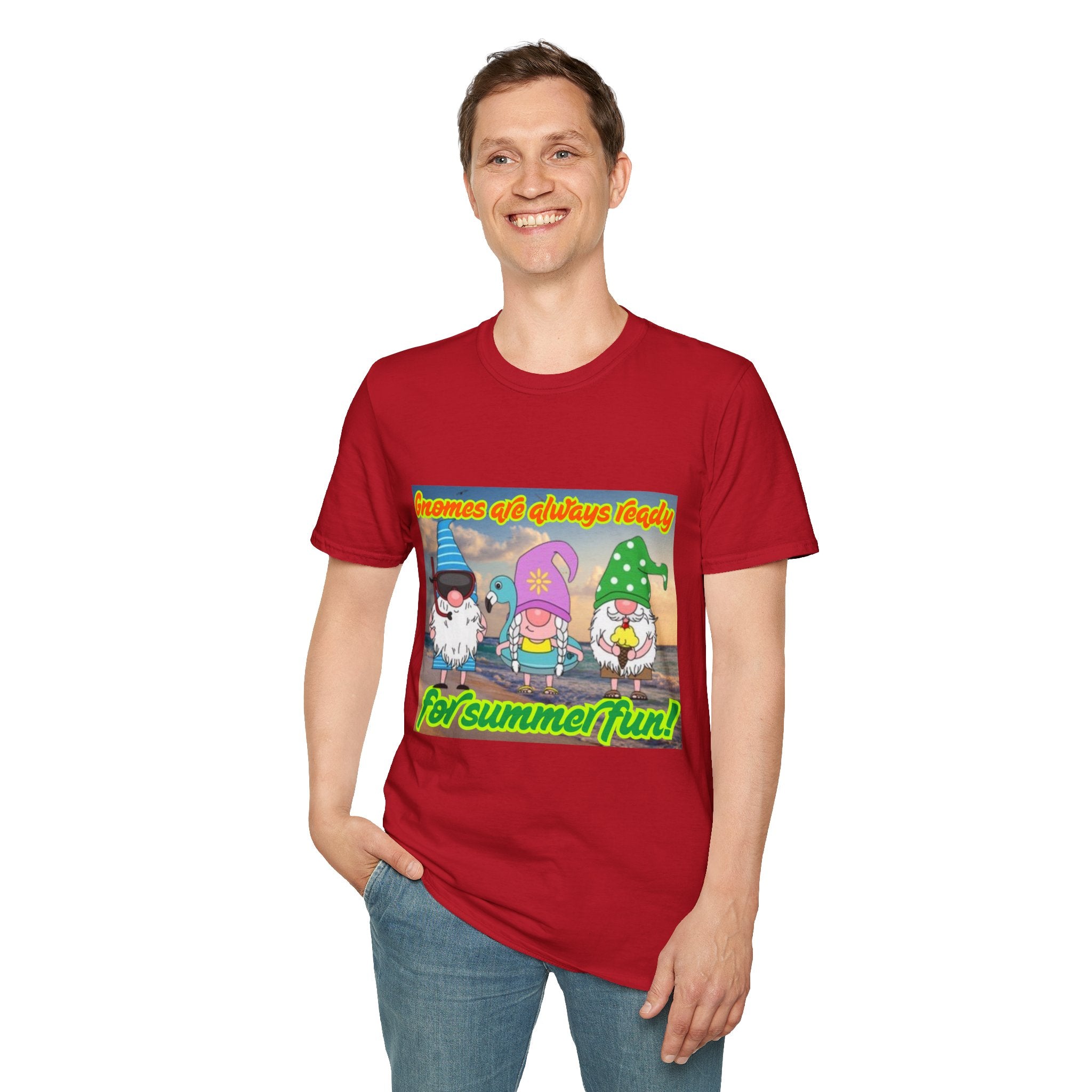 Gnomes Are Always Ready For Summer Fun! Unisex Softstyle T-Shirt