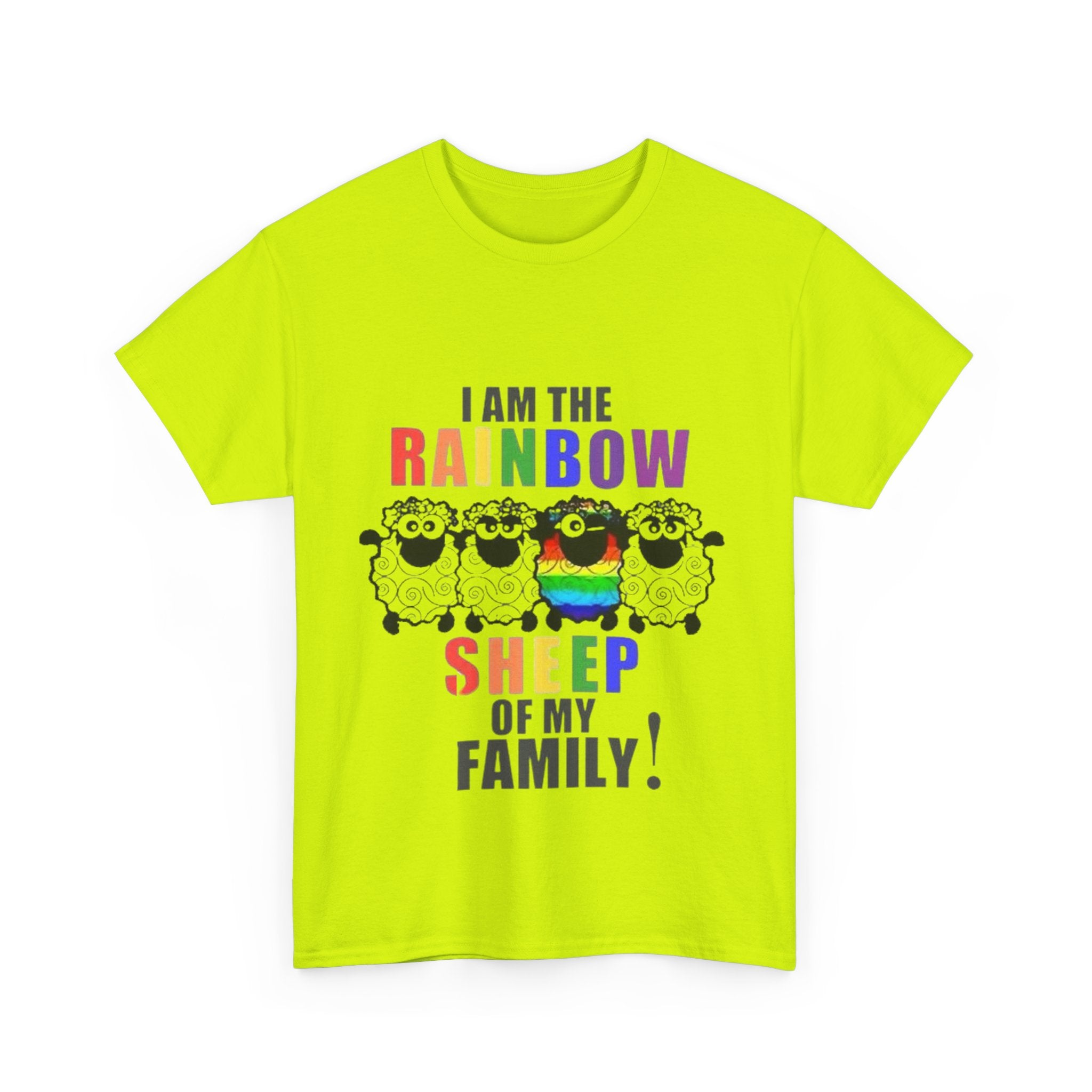 I Am The Rainbow Sheep Of My Family Unisex Heavy Cotton T-Shirt